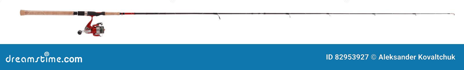 ultra light fishing rod, reel, actual size