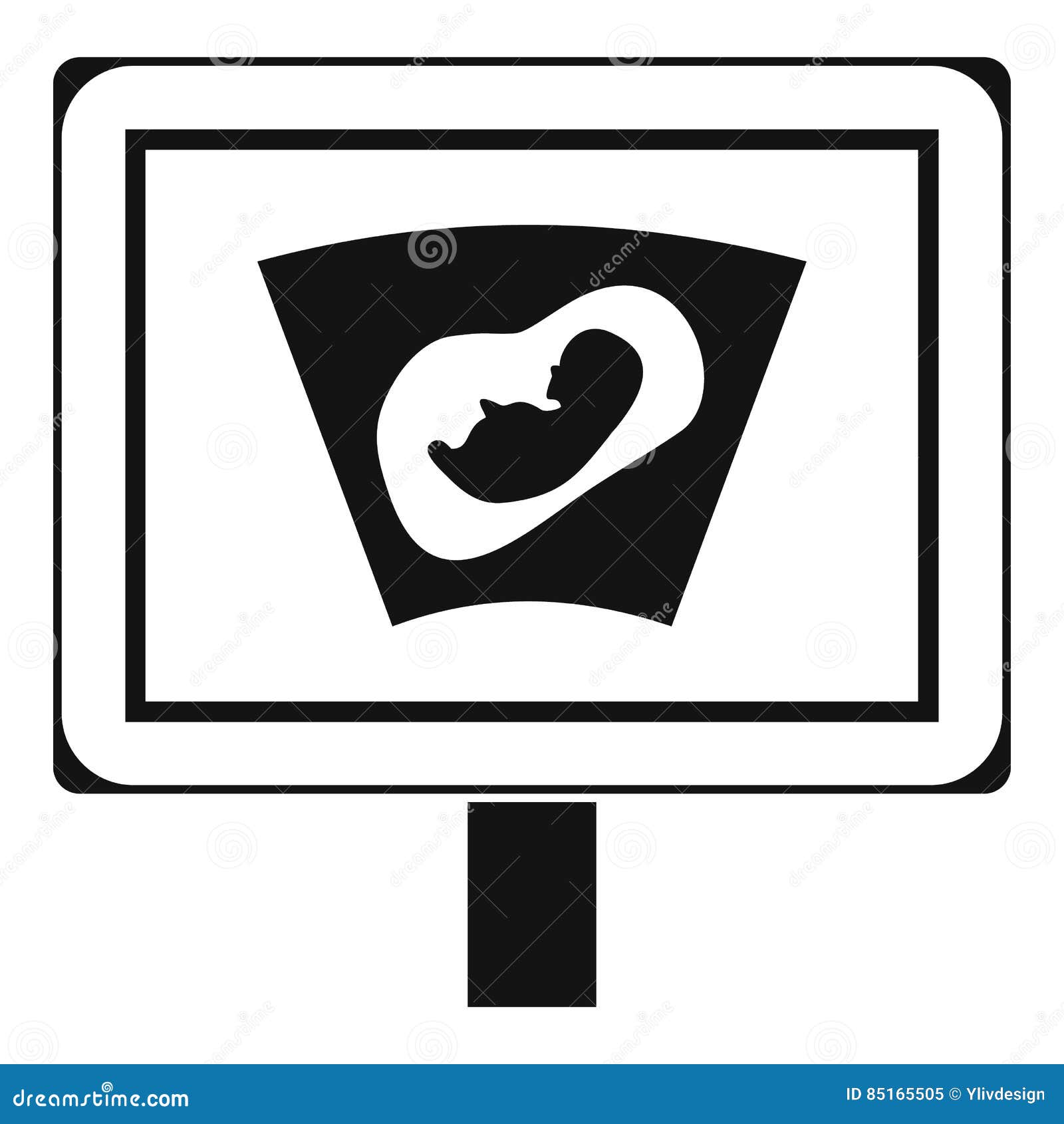 Download Ultrasound Of Baby In Mother Womb Icon Stock Vector ...