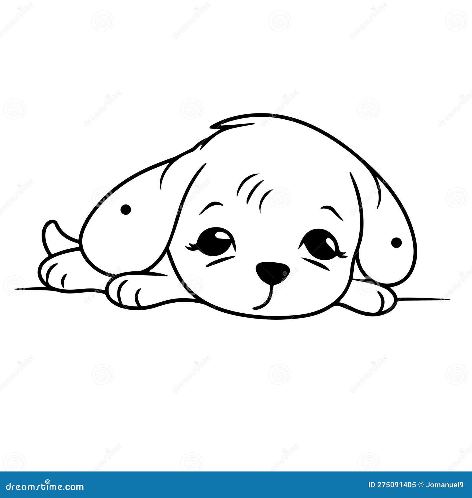 Desenhos para colorir de desenho de cachorros dormindo para colorir  