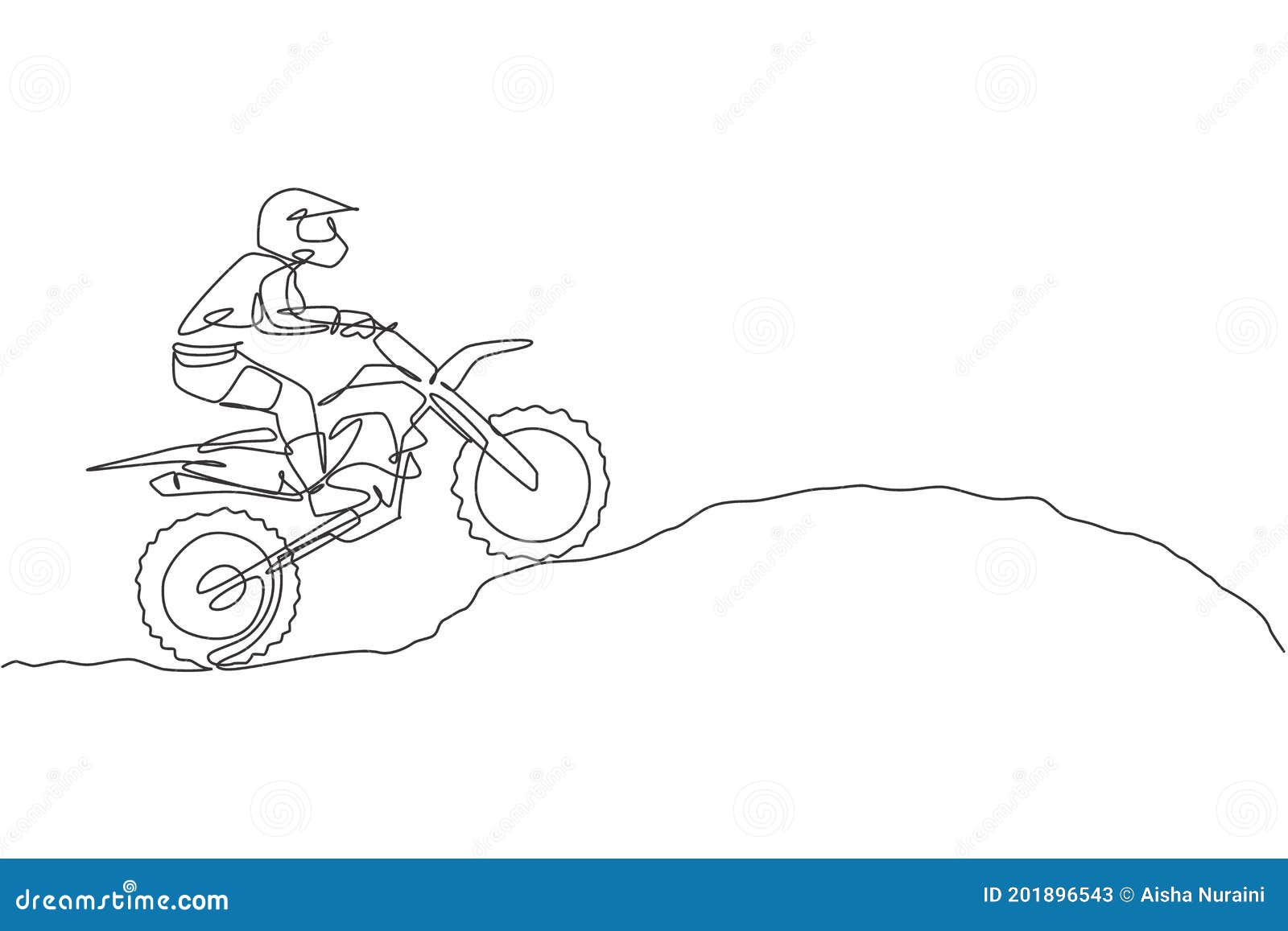 Desenho Da Concorrência Motocross Ilustração do Vetor - Ilustração