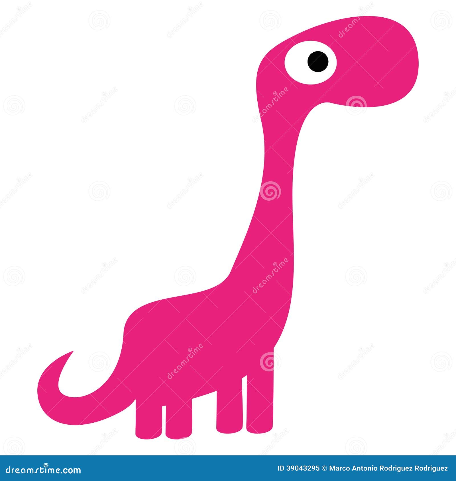 Vetor Cor-de-rosa Bonito Do Dinossauro Ilustração do Vetor