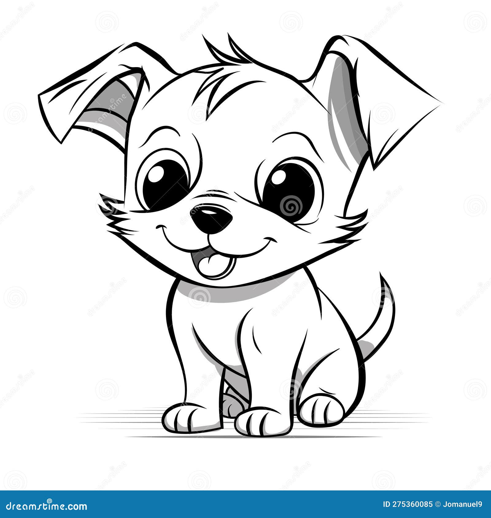 Desenhos para colorir de desenho de um filhote de cachorro para colorir  