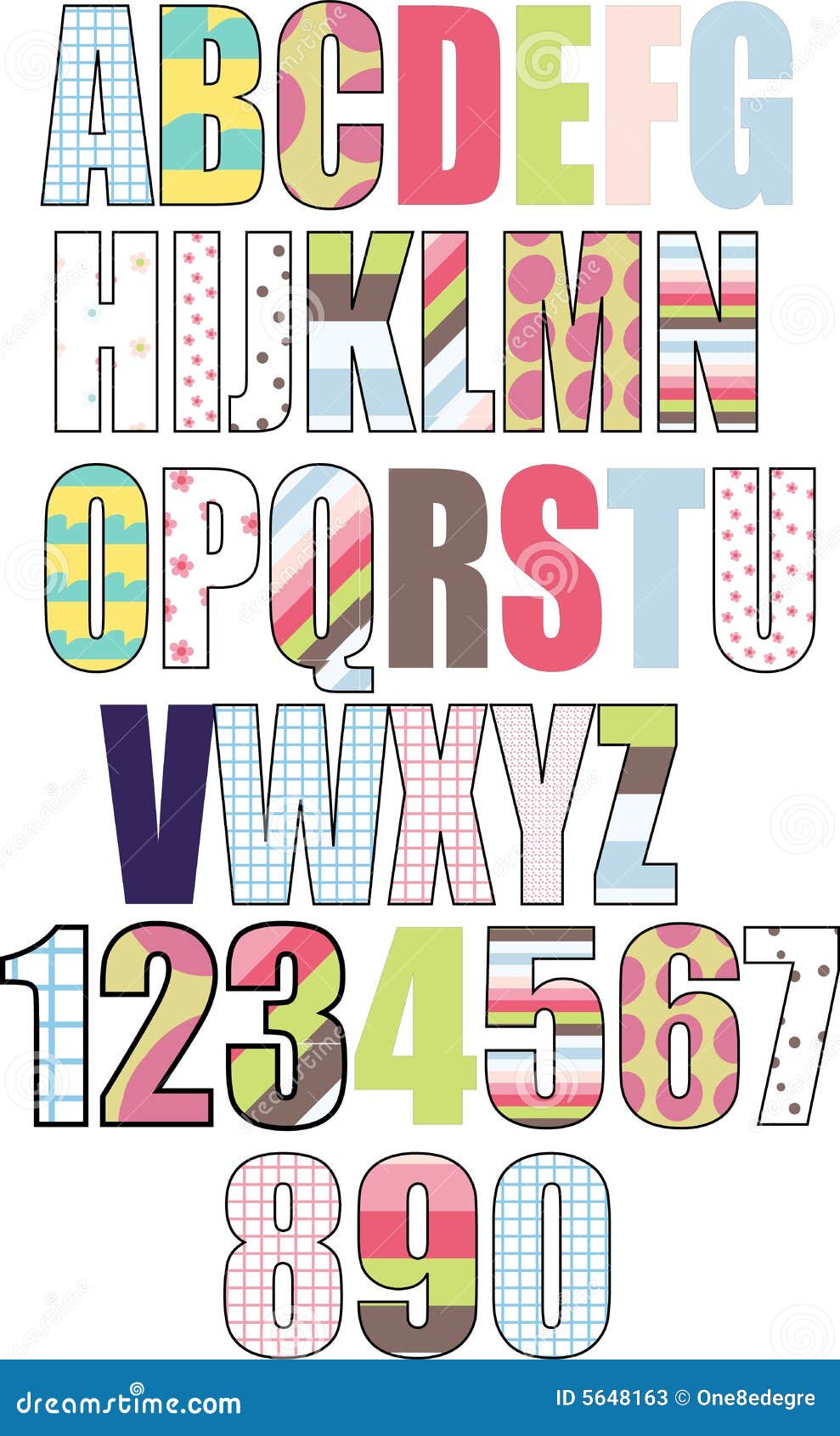 Um Jogo De Letras Modeladas Ilustração do Vetor - Ilustração de