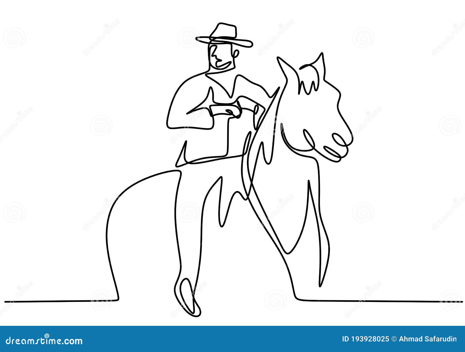 VAQUEIRO A CAVALO - DESENHO