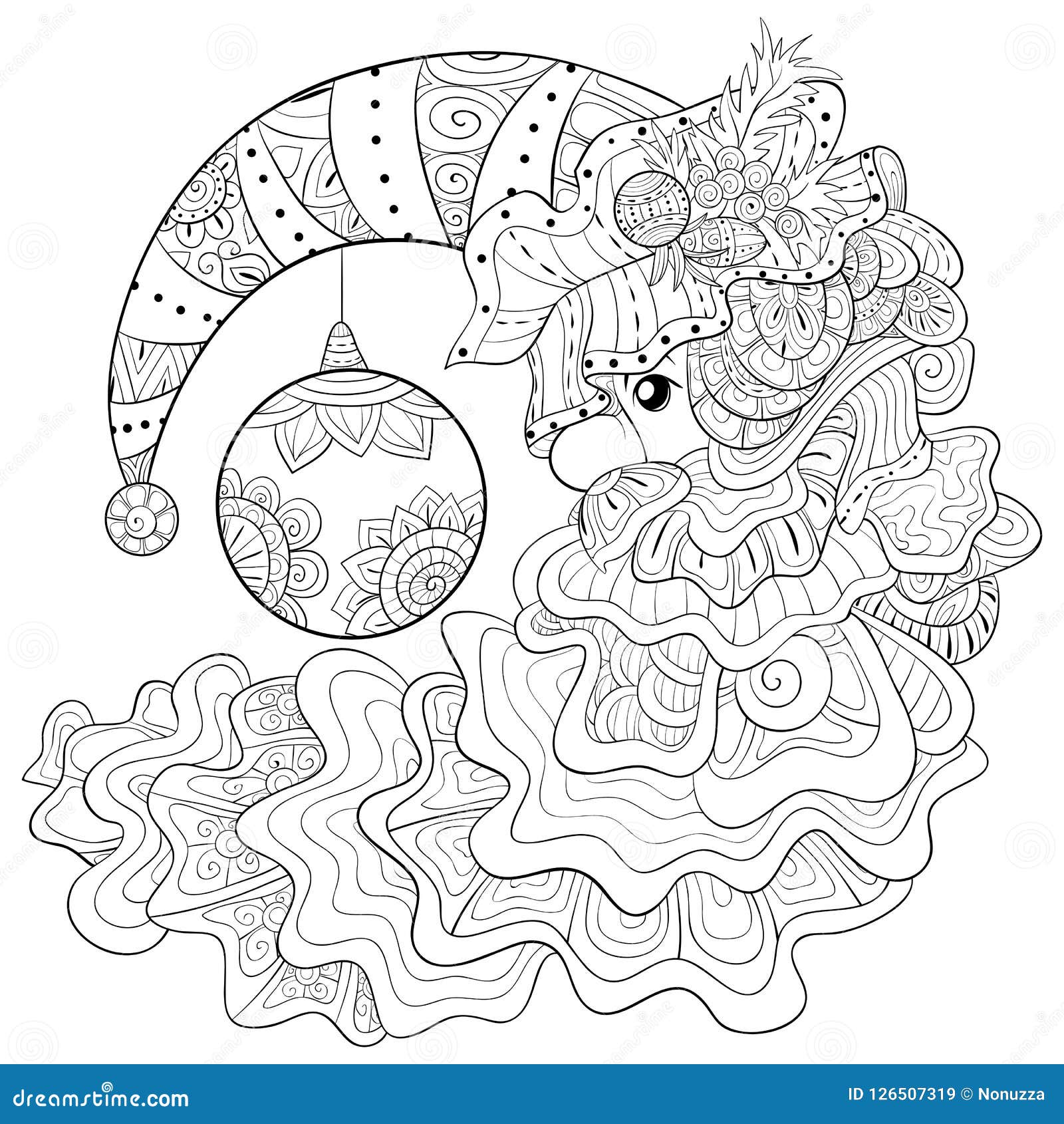 Projeto Adulto Da Página Do Livro Para Colorir Com Uma Imagem De