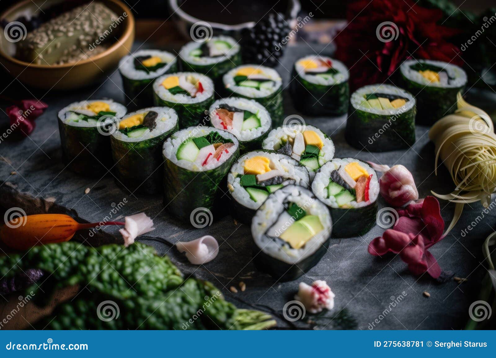 Comida asiática encontre 5 diferenças mini jogo para crianças comida  tradicional japonesa conjunto de sushi