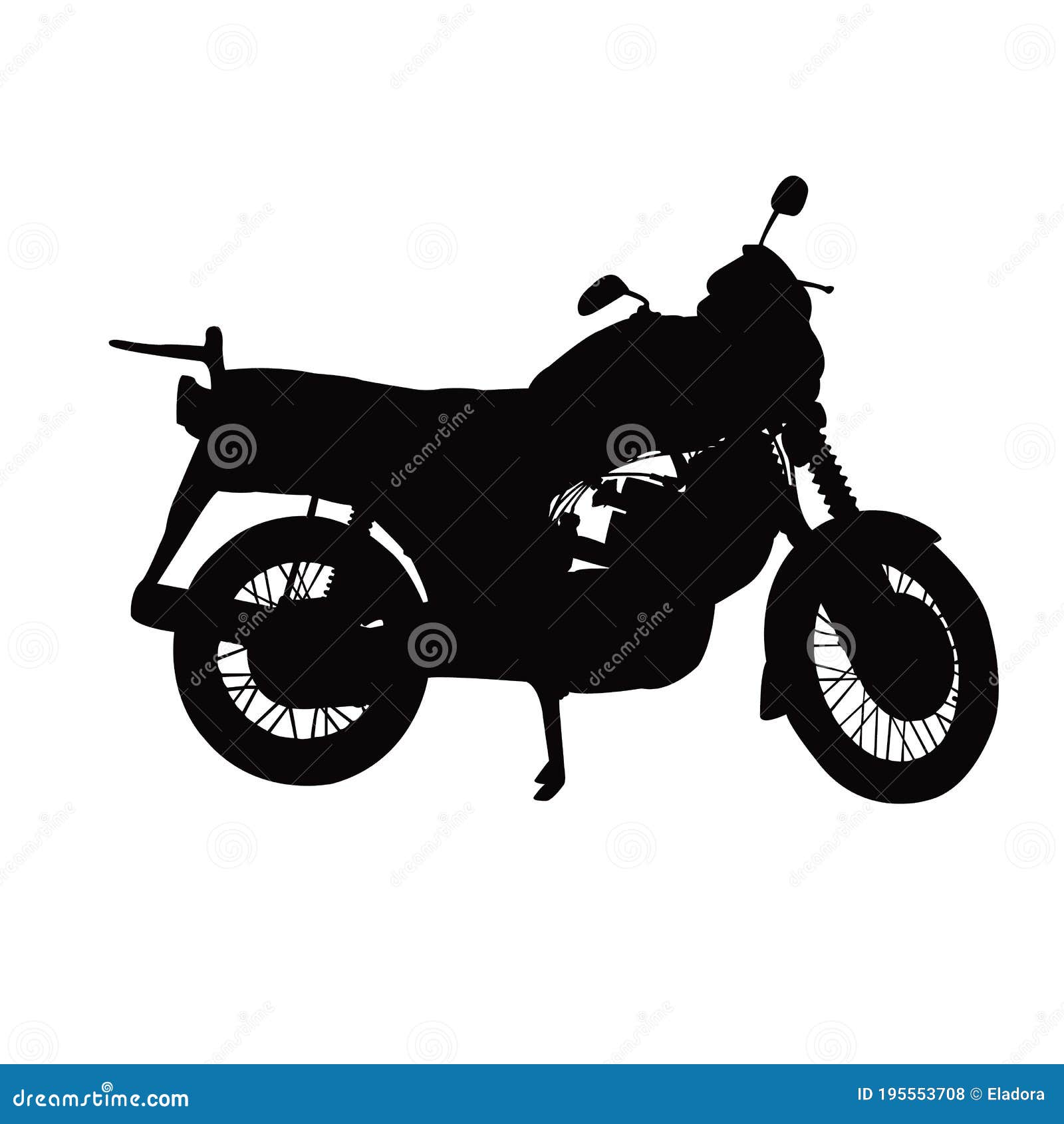 Silhueta do motociclista ilustração do vetor. Ilustração de ciclo