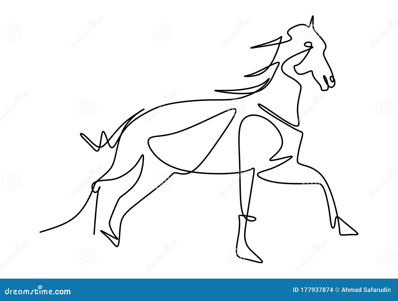 único desenho de linha contínua cavalo cavaleiro xadrez logotipo isolado no  fundo branco. logotipo de xadrez