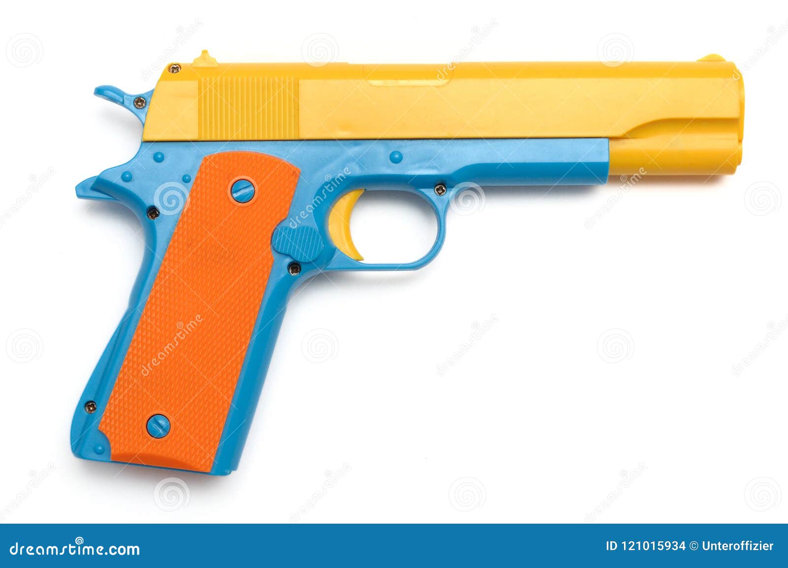 Uma Arma Colorida Da Mão Da Pistola Do Brinquedo Imagem de Stock