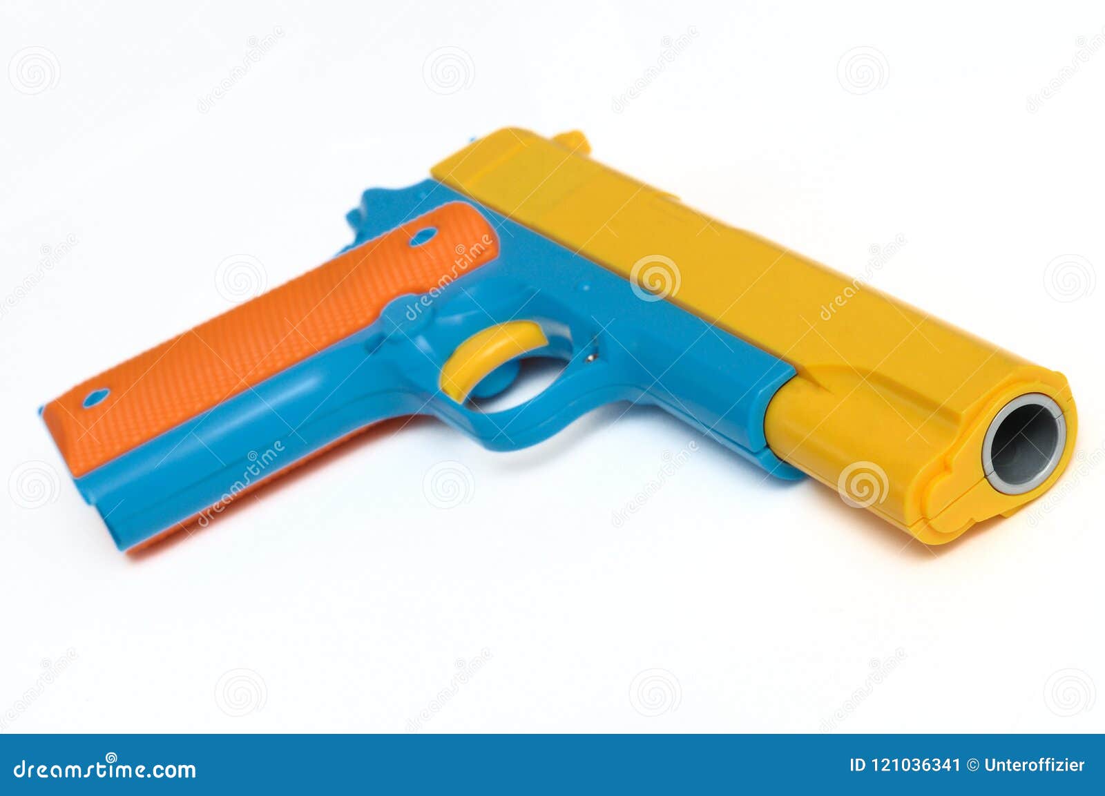 Uma Arma Colorida Da Mão Da Pistola Do Brinquedo Imagem de Stock