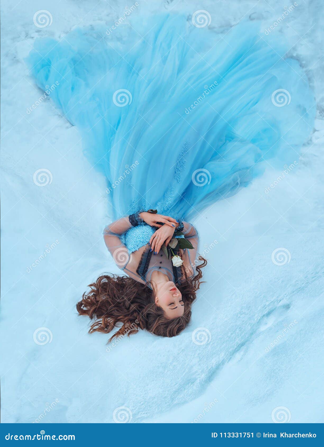 bela adormecida vestido azul