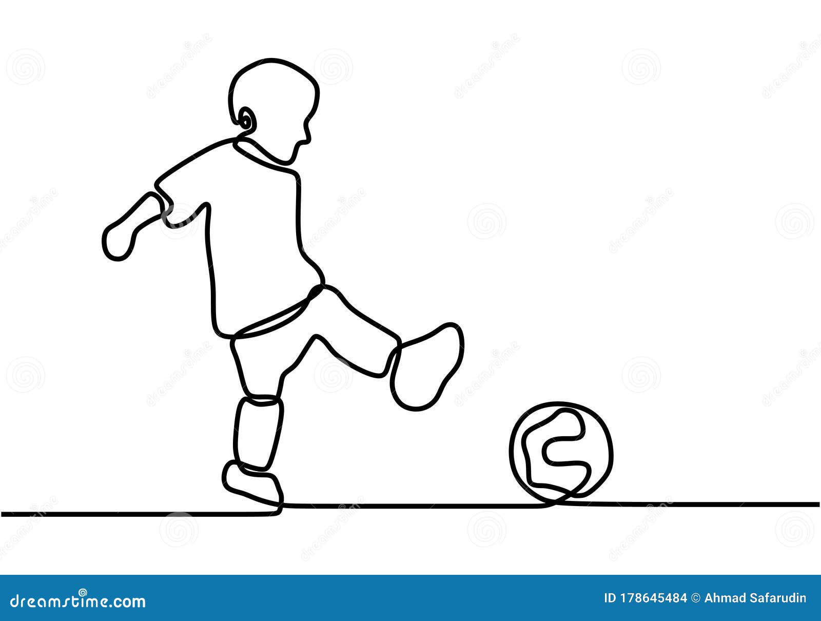 Desenho Animado De Bola De Futebol De Criança Ilustração do Vetor -  Ilustração de cômico, futebol: 254762640