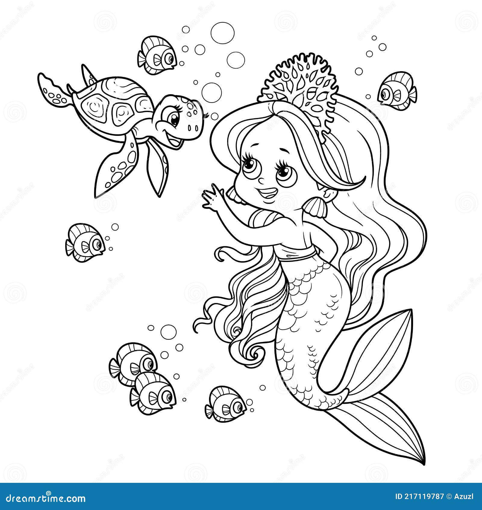 Sereia amigas para colorir - Imprimir Desenhos