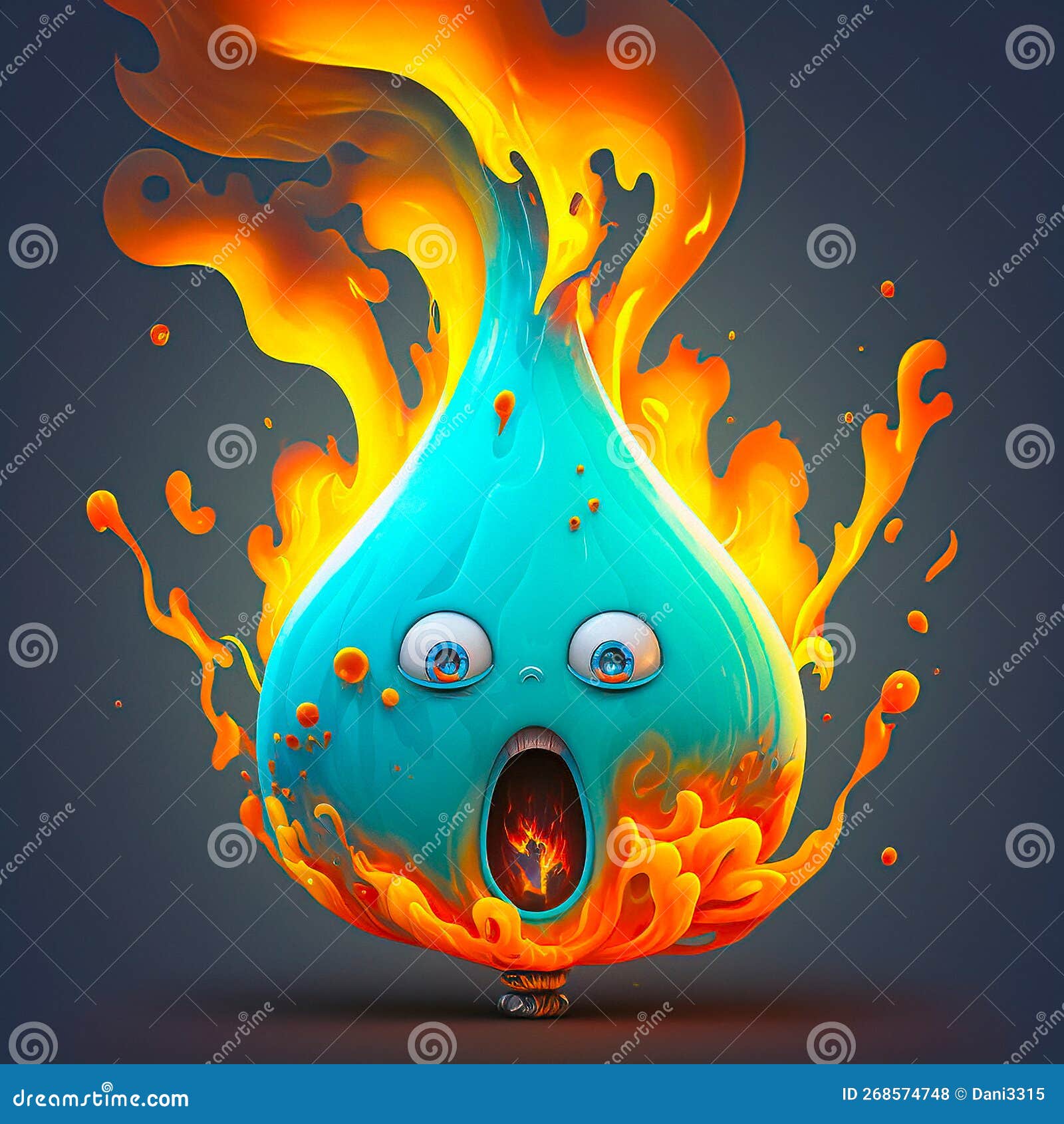 Fogo e água ilustração stock. Ilustração de gota, incêndio - 56159759