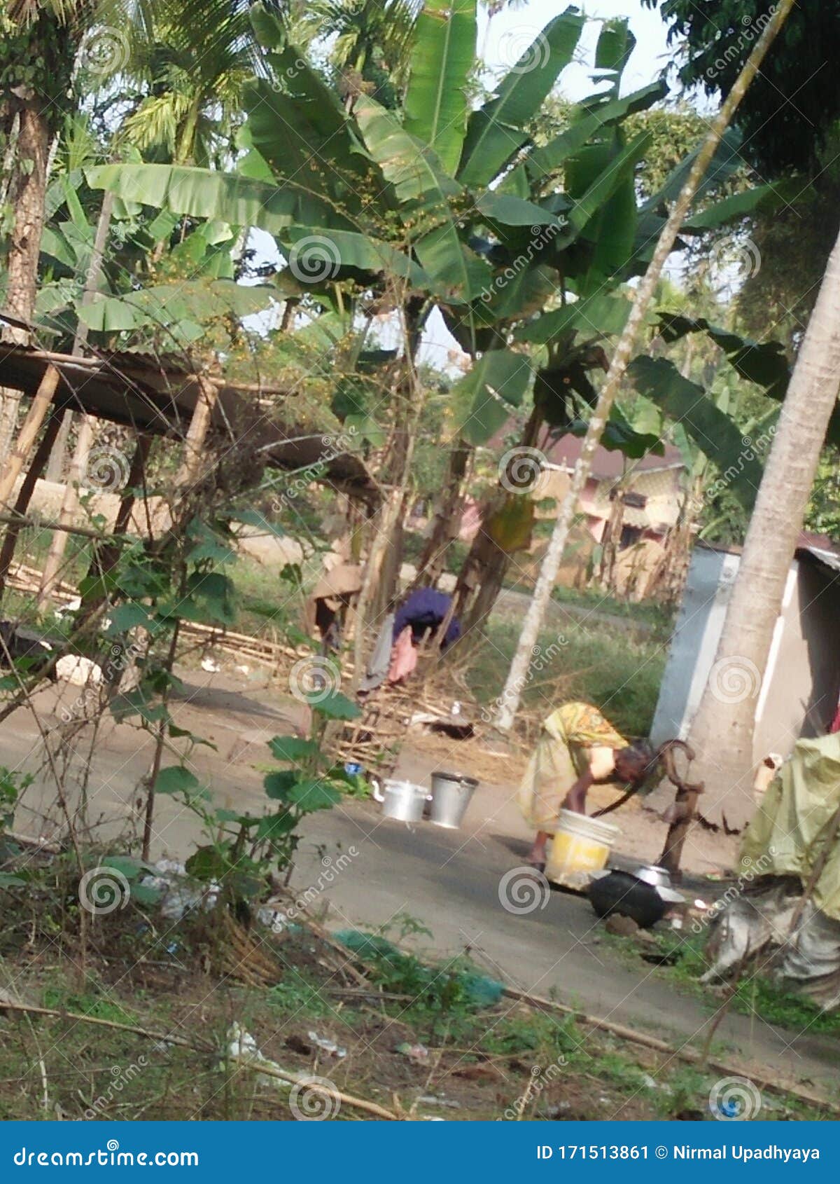 Uma Imagem Do Lugar Rural Do Assam Povos Pobres Lutam Para Sobreviver No Seu Dia A Dia Foto
