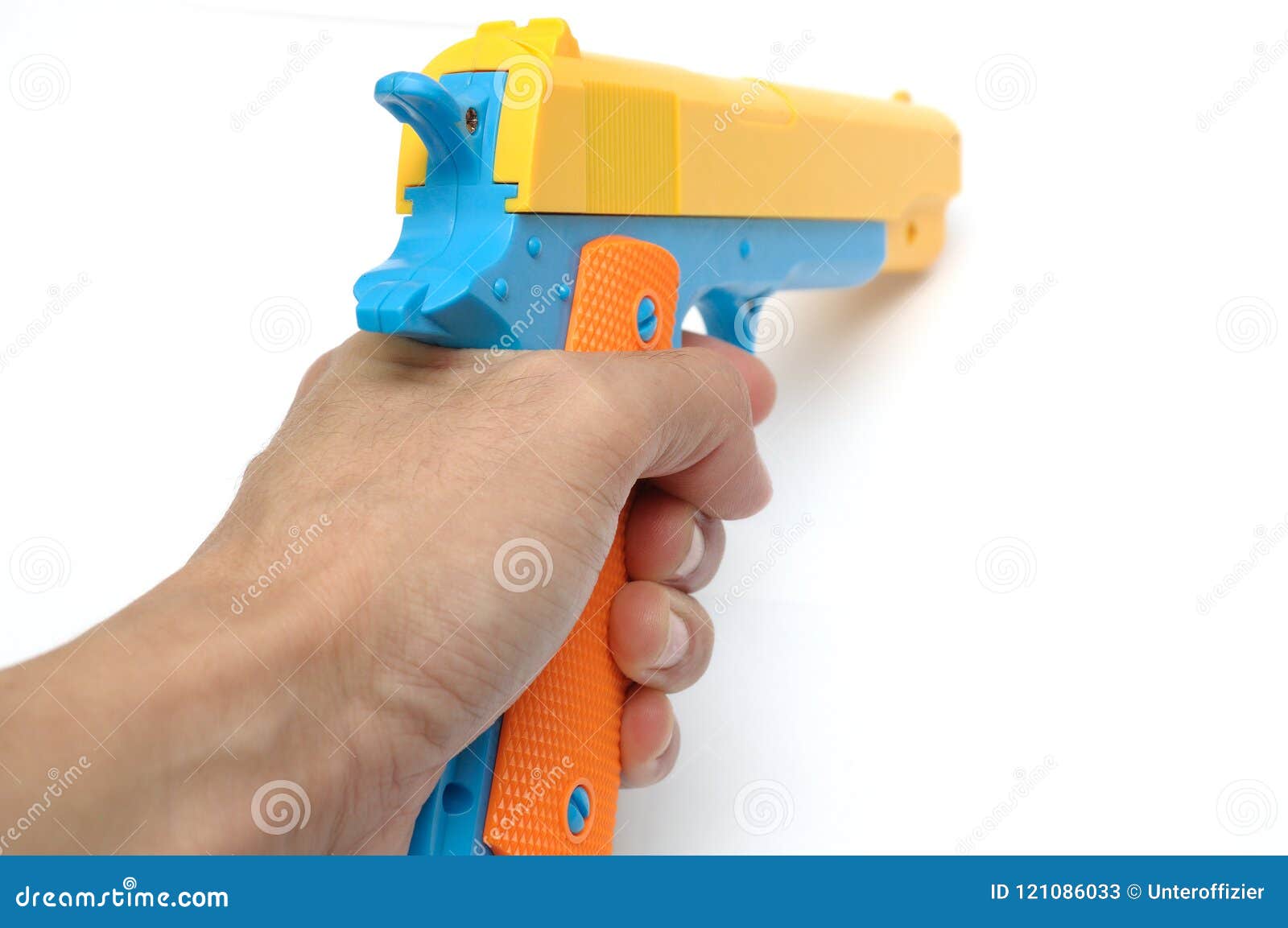 Uma Arma Colorida Da Mão Da Pistola Do Brinquedo Imagem de Stock