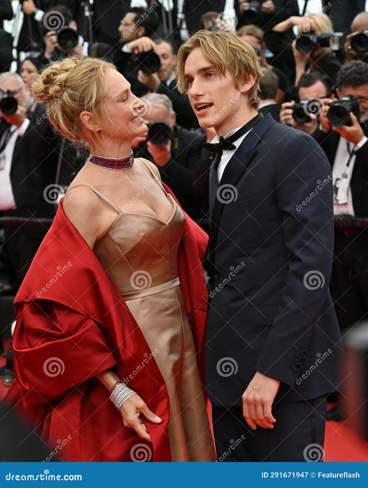Uma Thurman and Levon Roan ThurmanHawke Editorial Photography Image