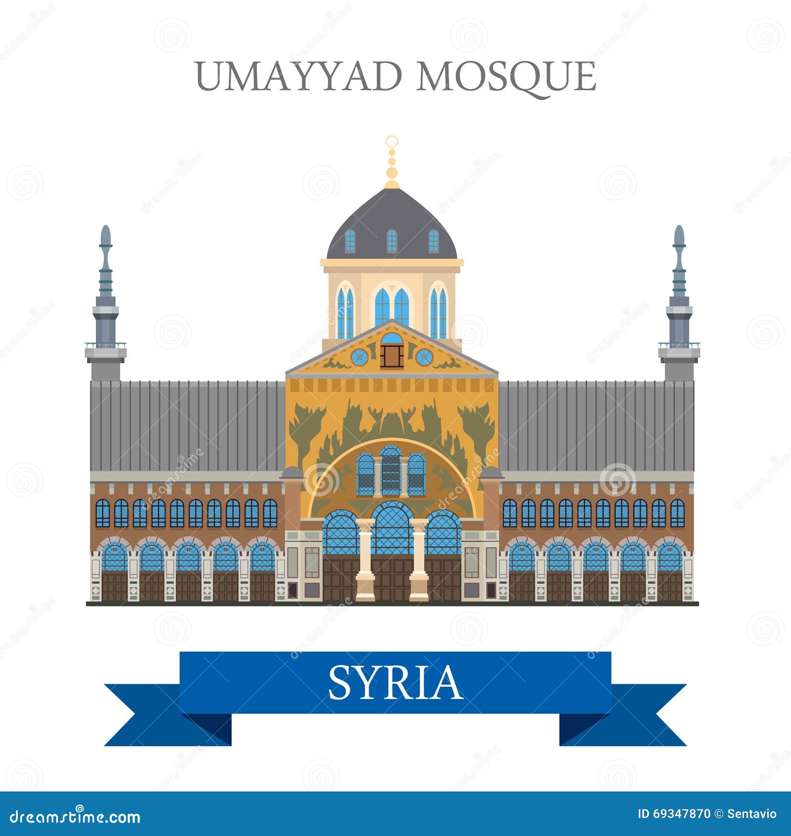 umayyad mosque in damascus syria  flat attraction travel