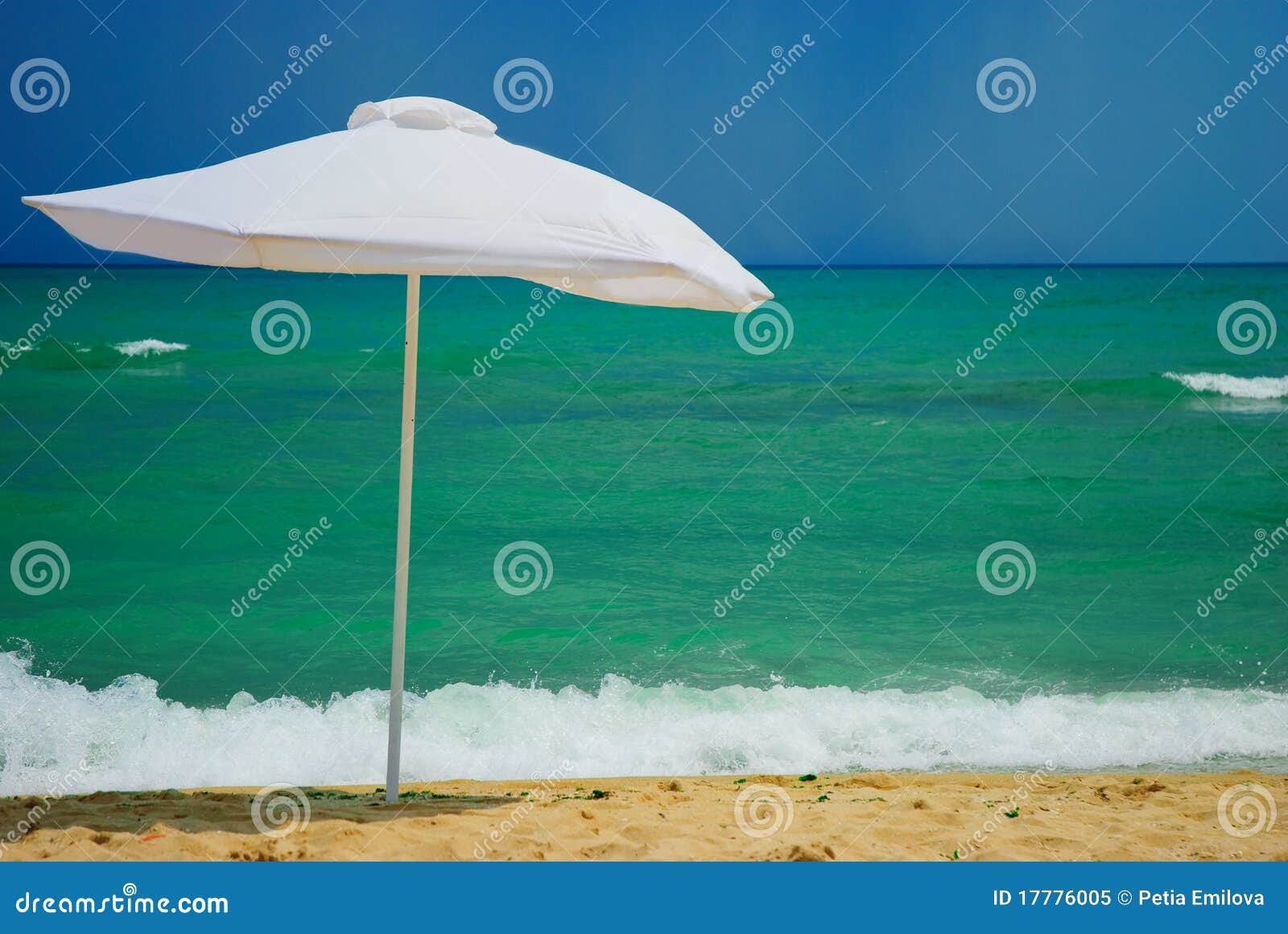 Umbrella at the beach stock image. Image of sand, travel - 17776005