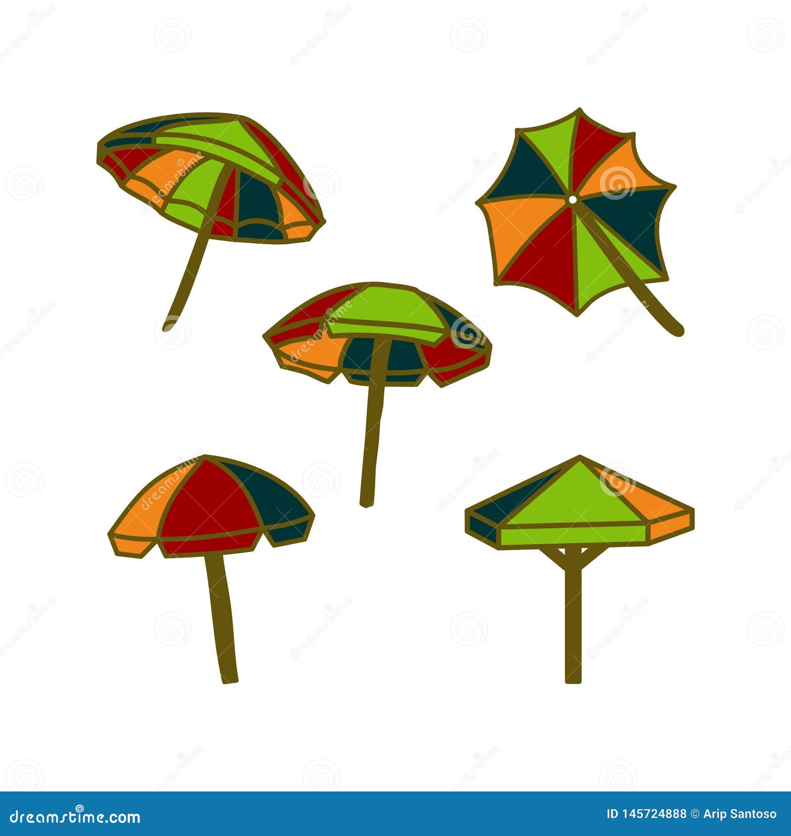 Umbrella Beach Design Illustration Template Vector Stock Vector