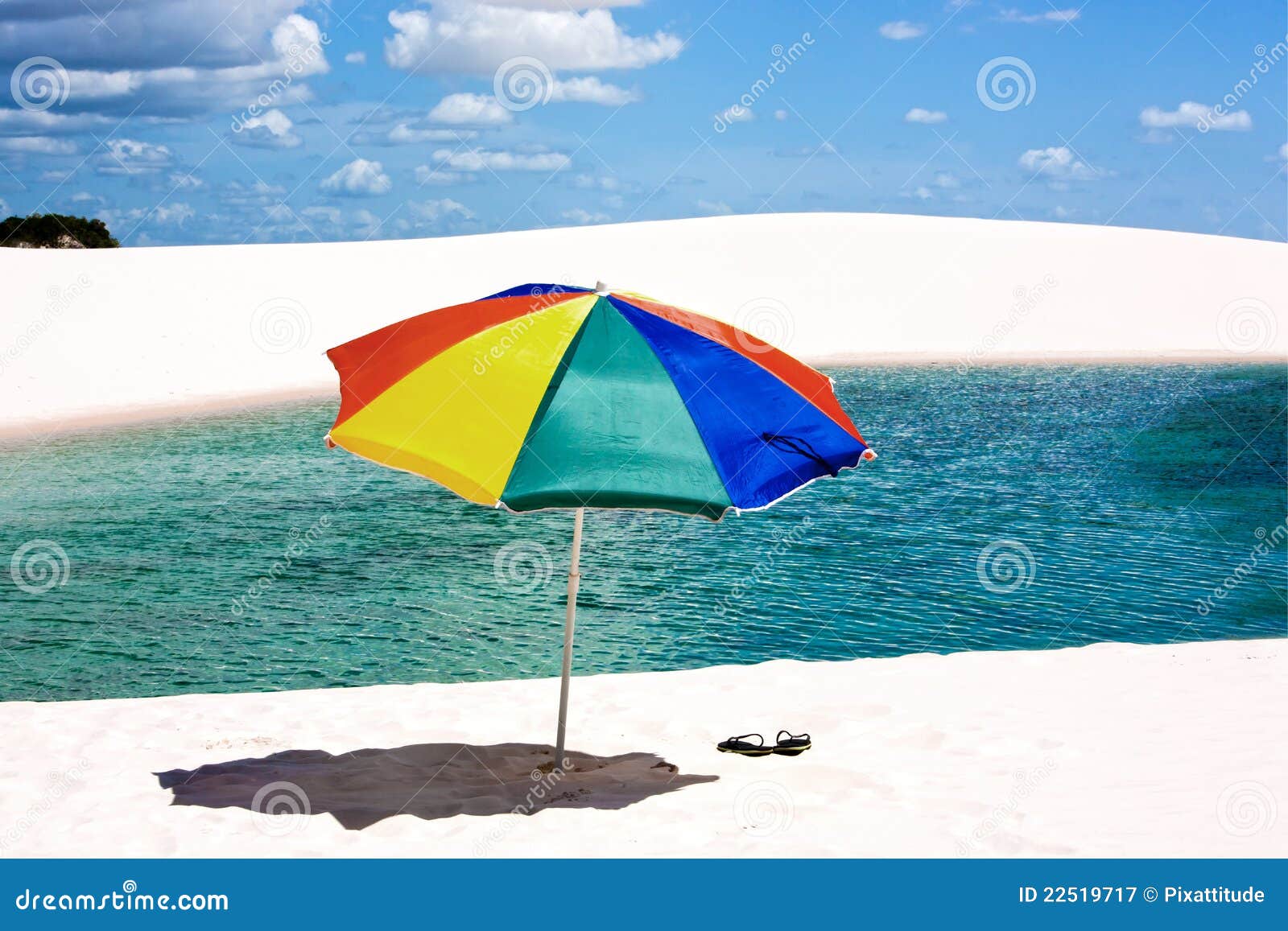 umbrella beach lencois maranheses park brazil