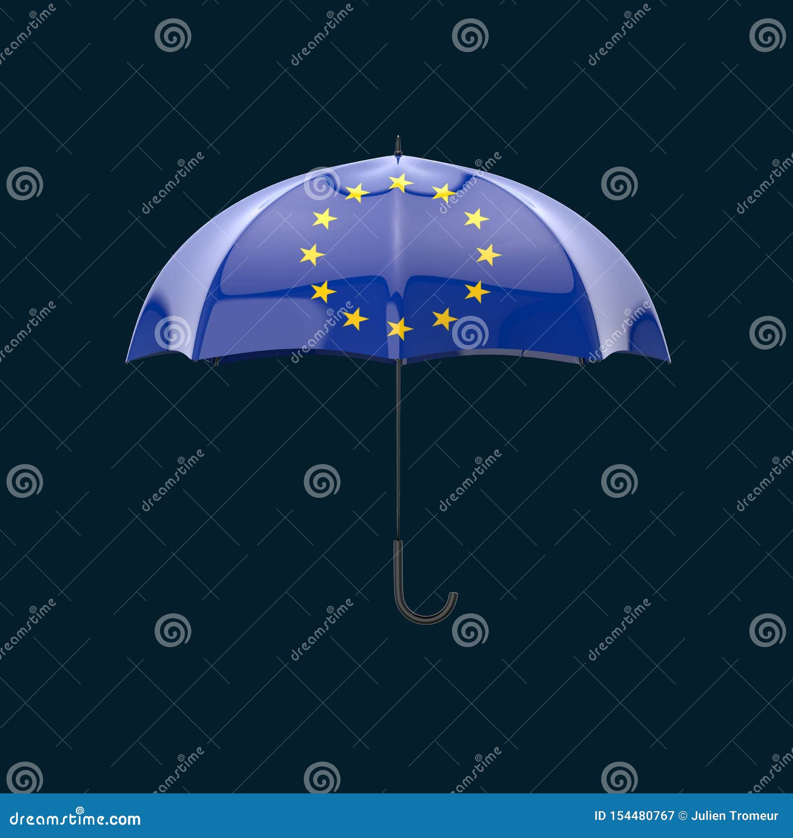 Umbrella Concept 3D Illustration Stock Illustration Illustration of