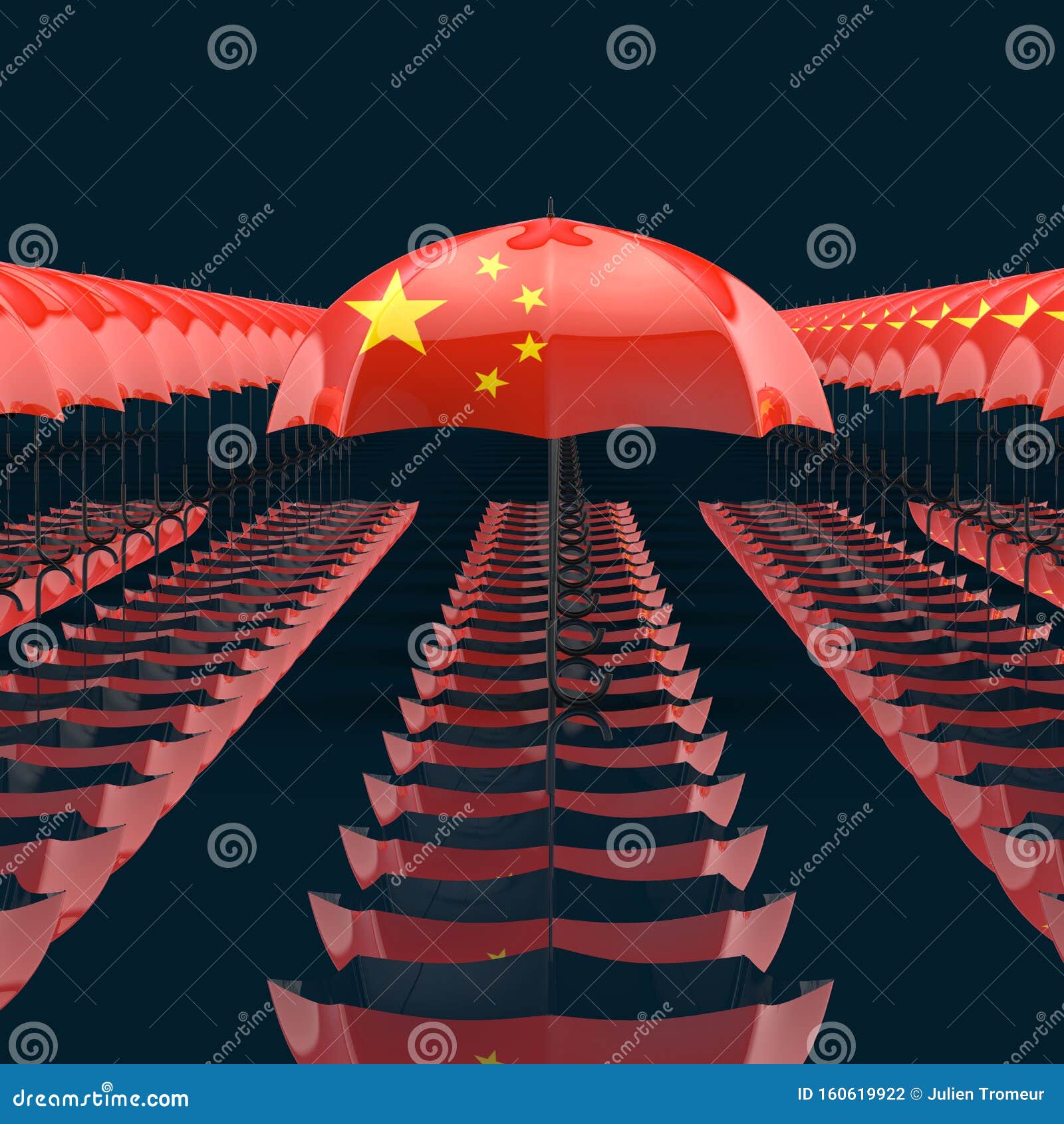 Umbrella Concept 3D Illustration Stock Illustration Illustration of