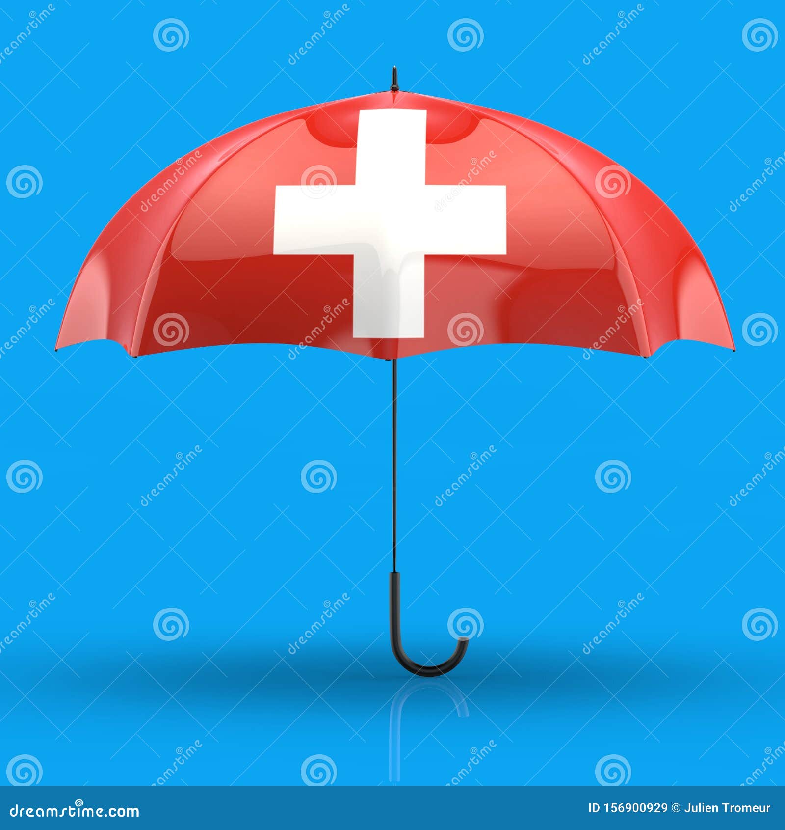 Umbrella Concept 3D Illustration Stock Illustration Illustration of