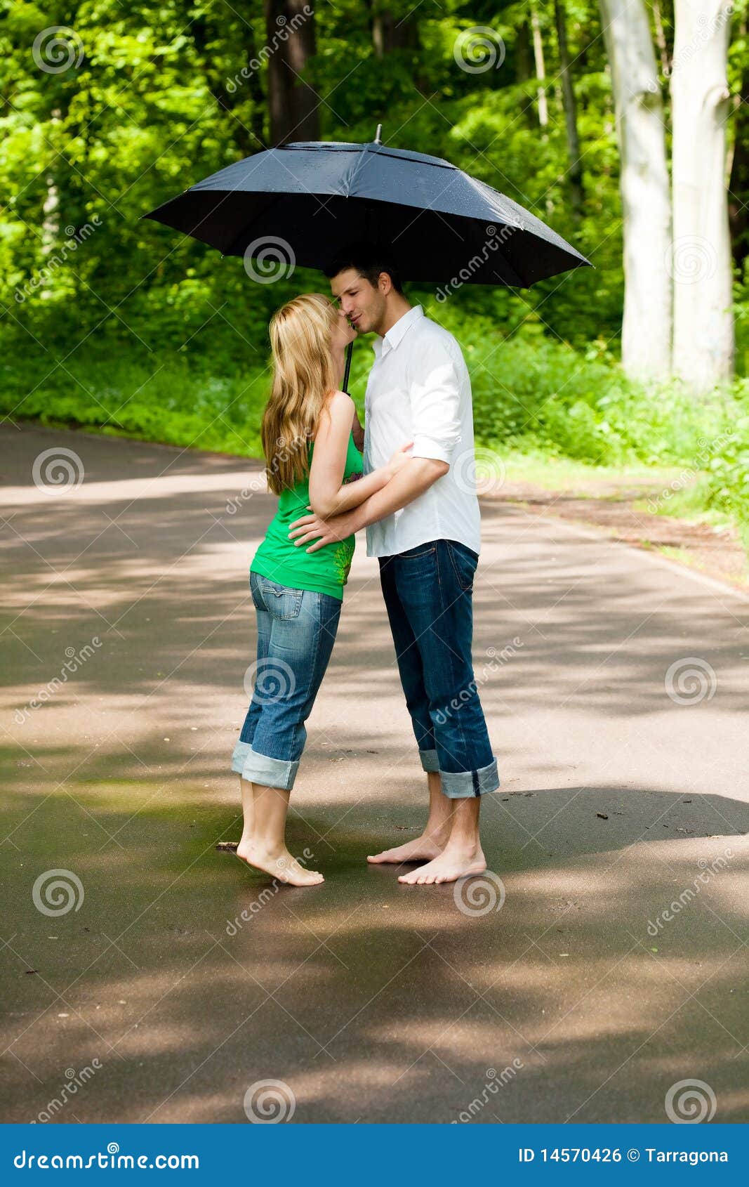 Umbrella couple stock photo. Image of girl, back, outside 14570426