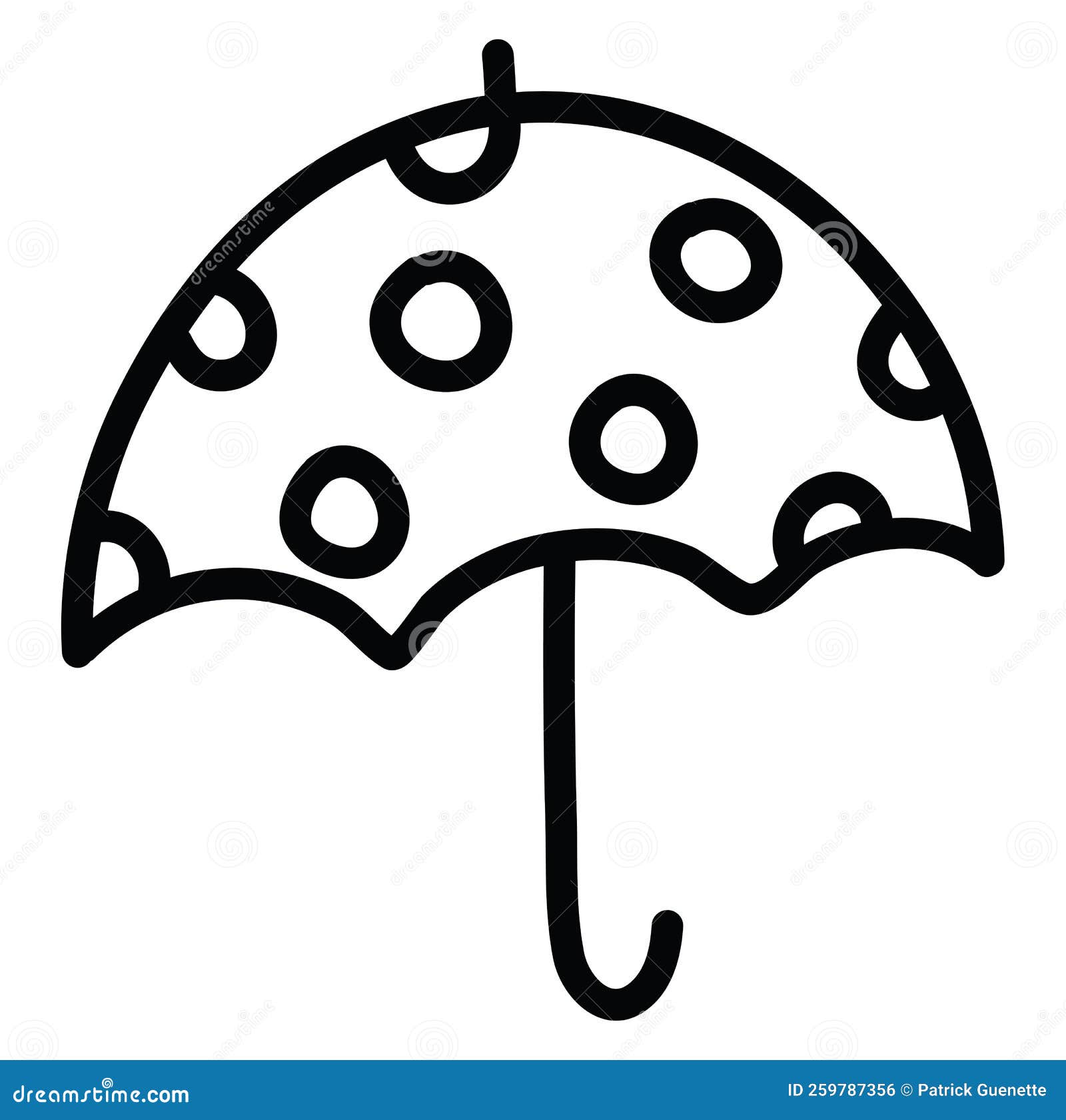 Umbrella. Drawing Worksheet. Stock Photo 70131324