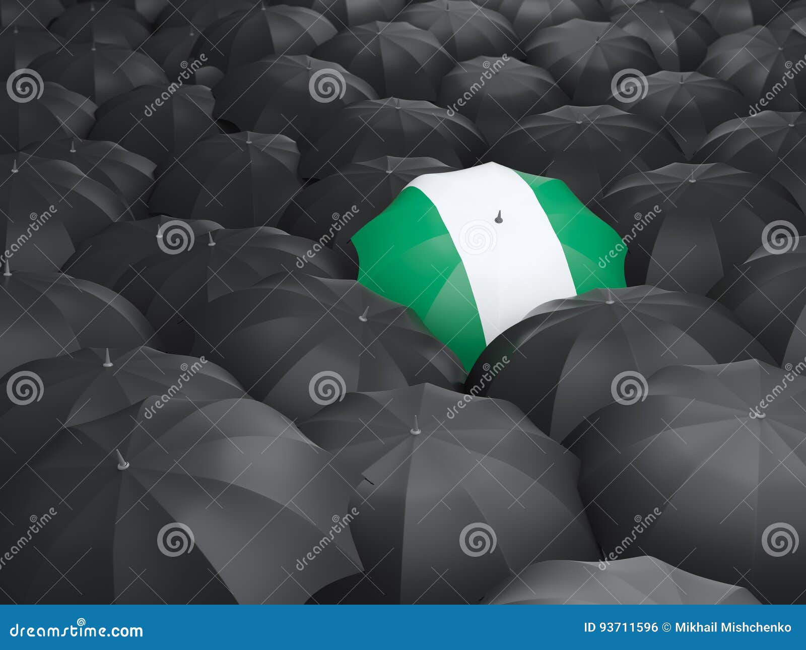 Umbrella with Flag of Nigeria Stock Illustration Illustration of object, travel 93711596