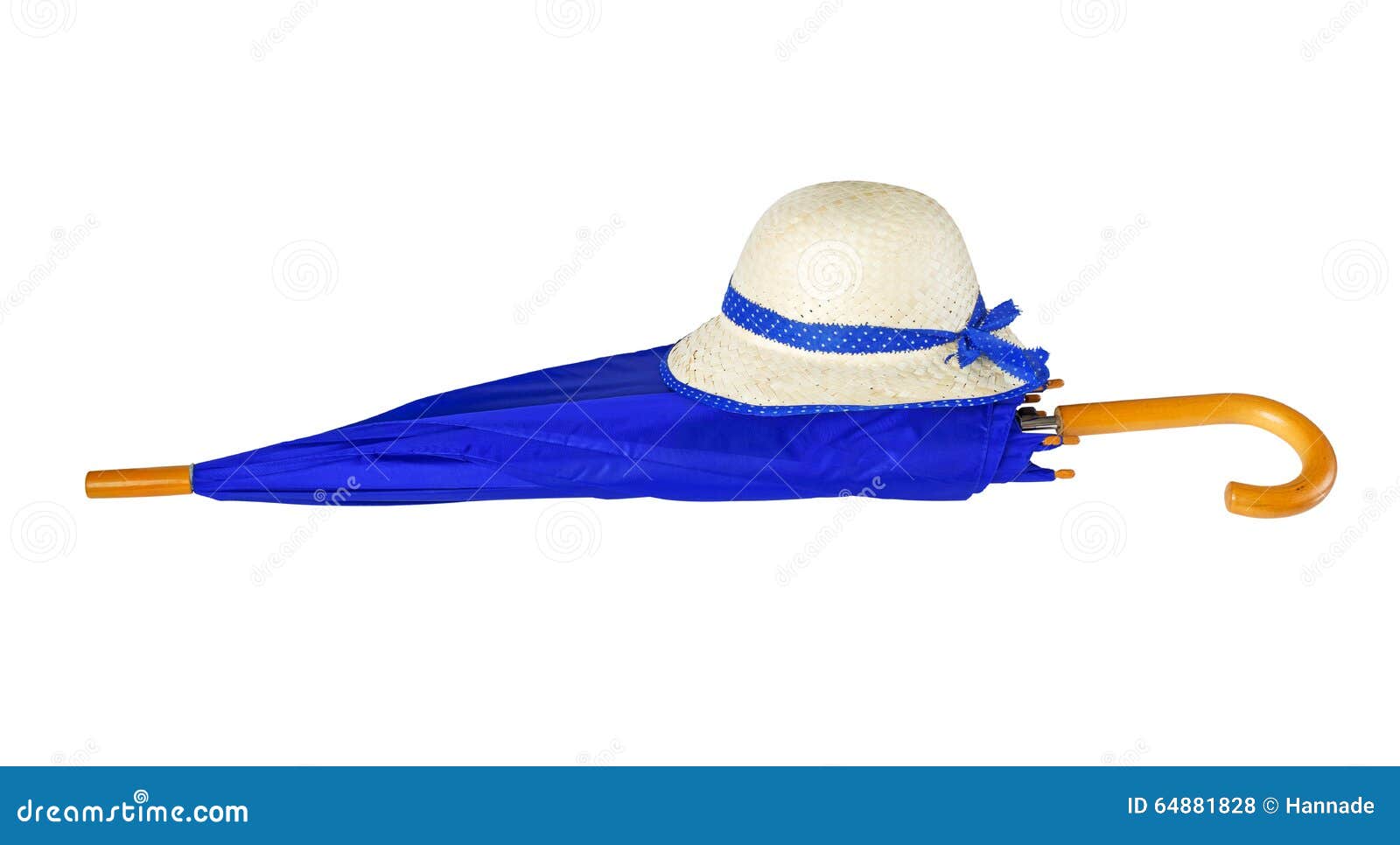 Umbrella and Hat on White Background Stock Photo Image of cloakroom