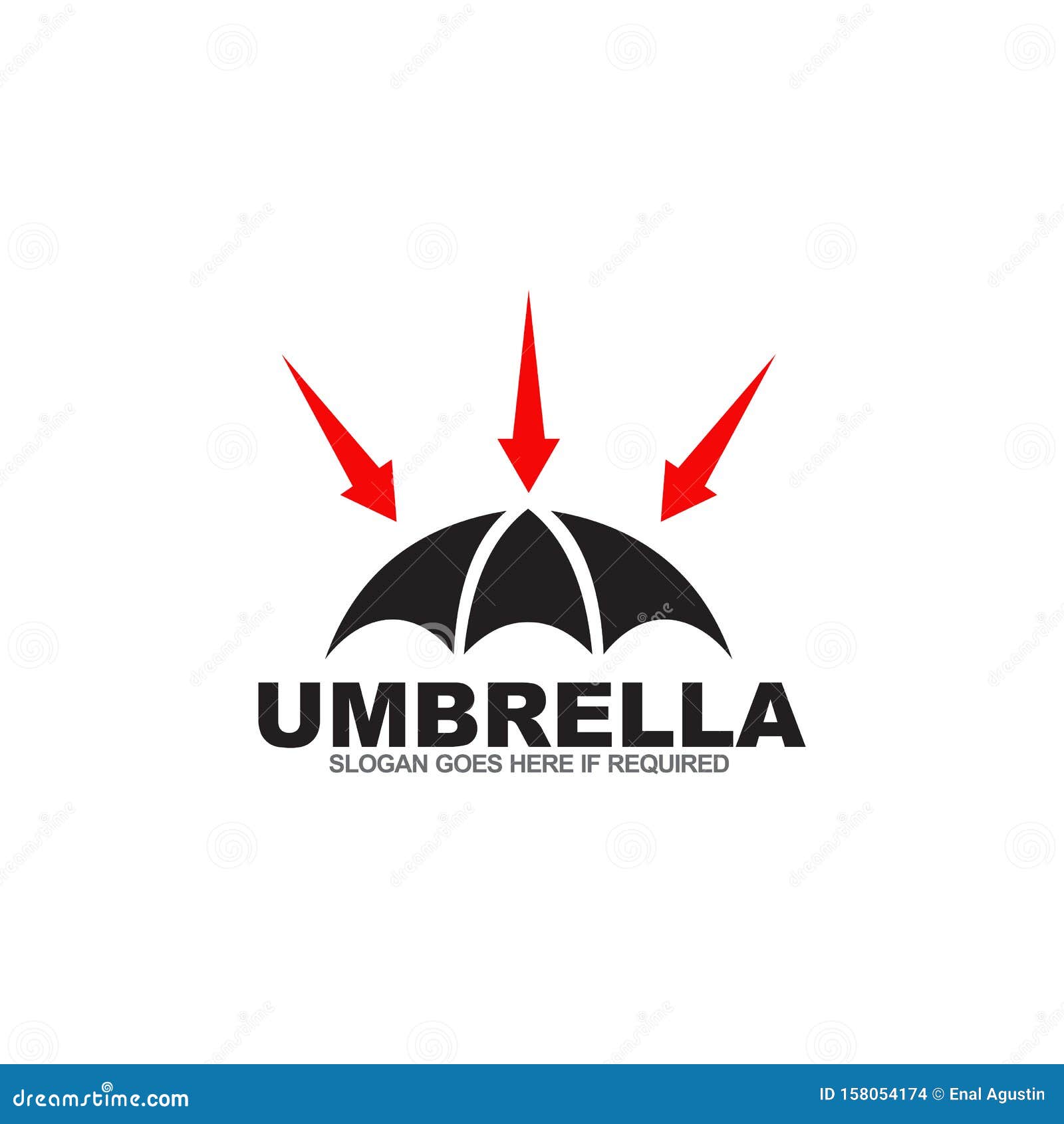 Umbrella Logo Design Vector Template Stock Vector Illustration of