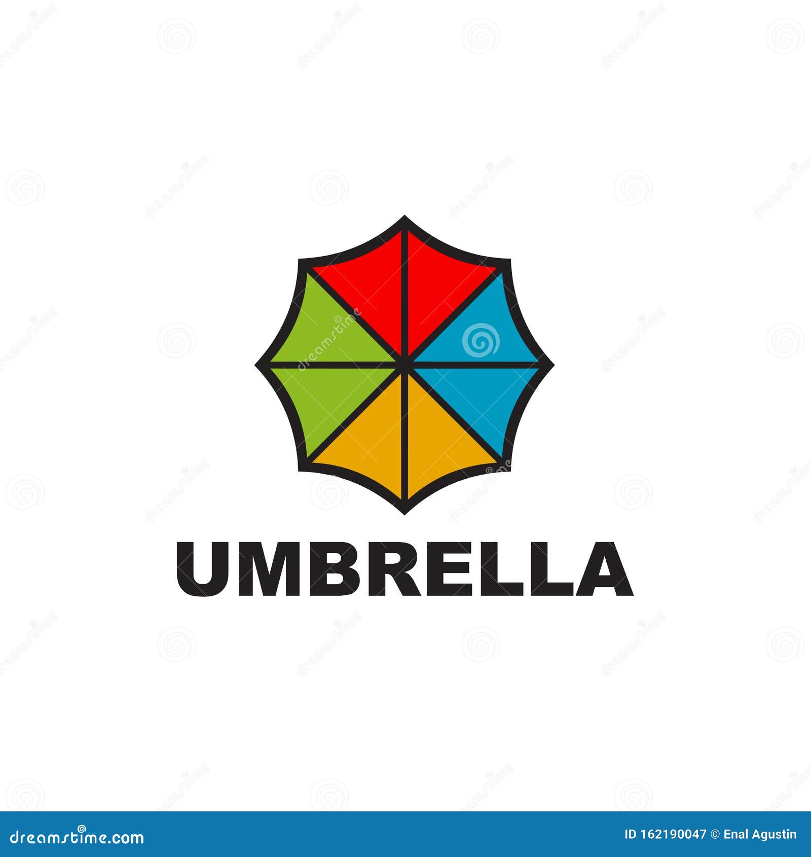 Umbrella Logo Design Vector Template Stock Vector Illustration of