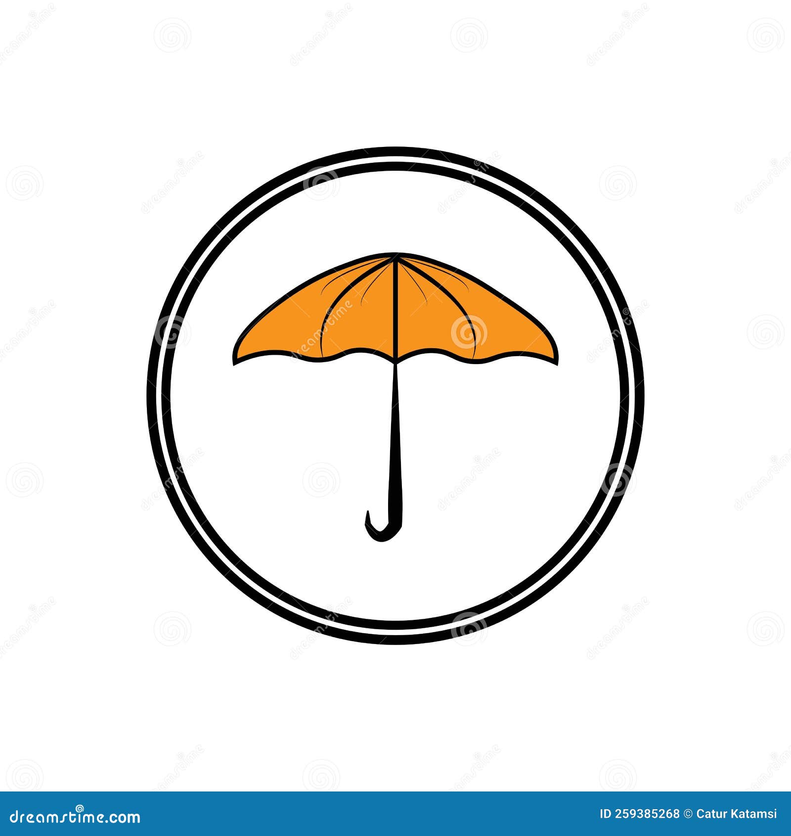 Umbrella logo template stock illustration. Illustration of open 259385268