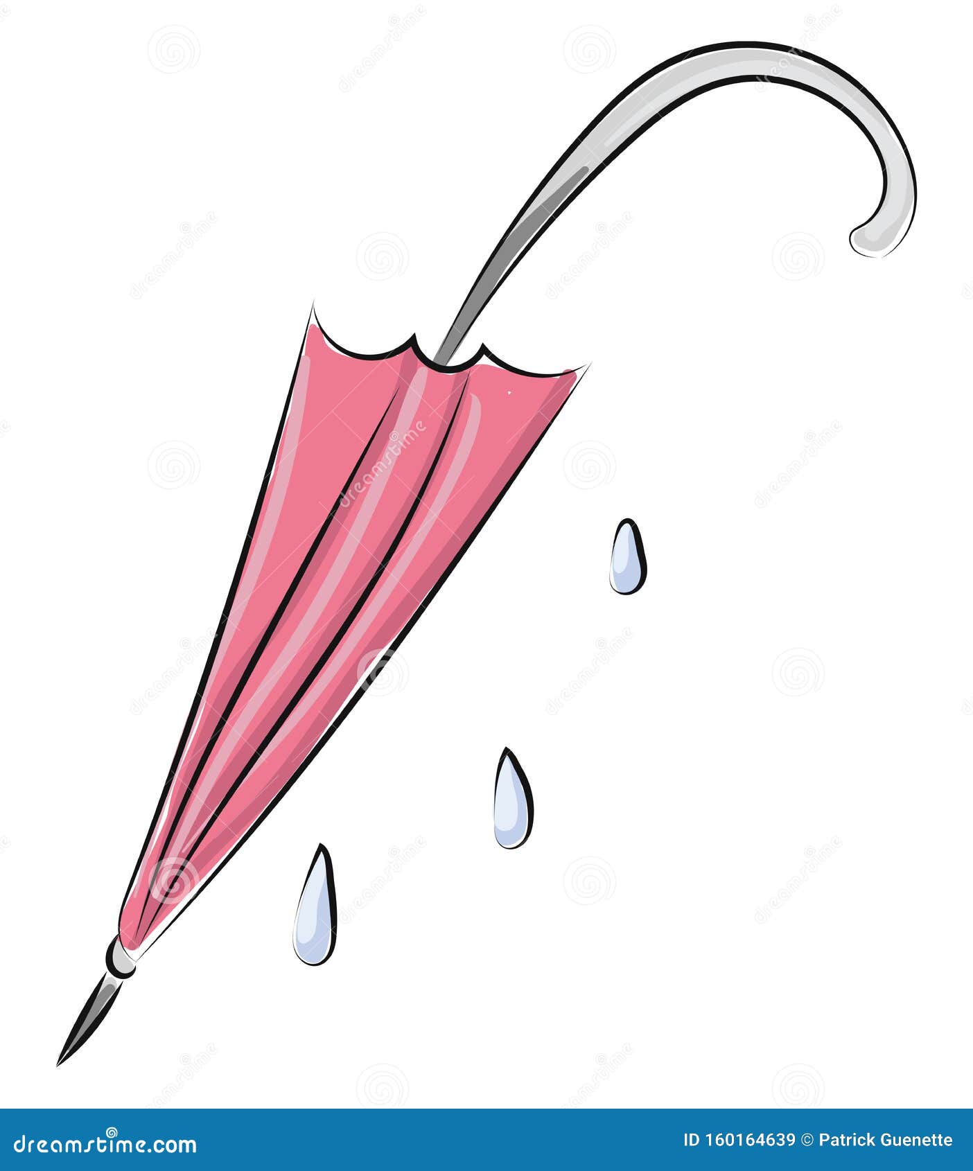 Image of Closed Umbrella, Vector or Color Illustration Stock Vector
