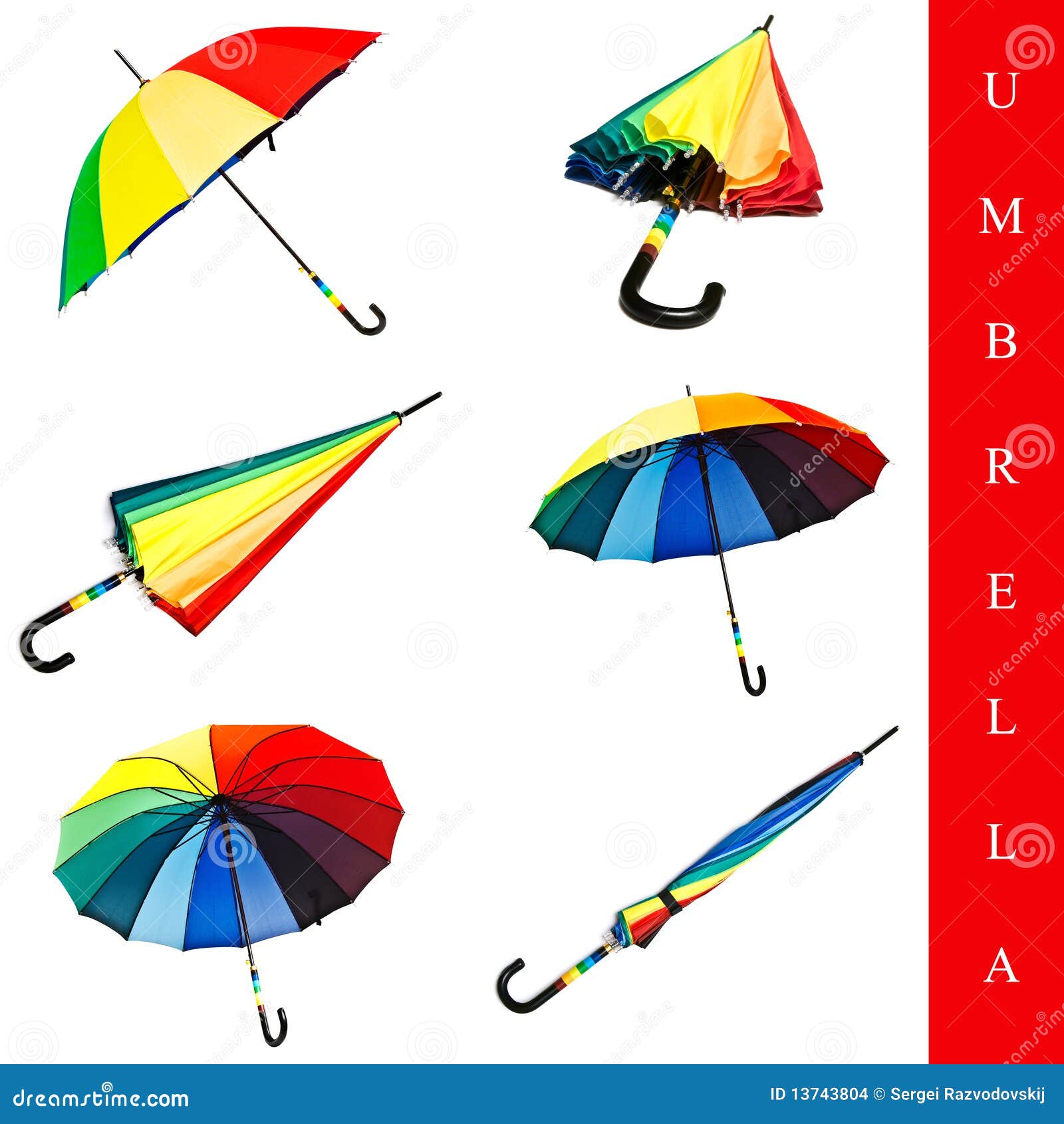 Umbrella set stock photo. Image of abstract, open, collage 13743804