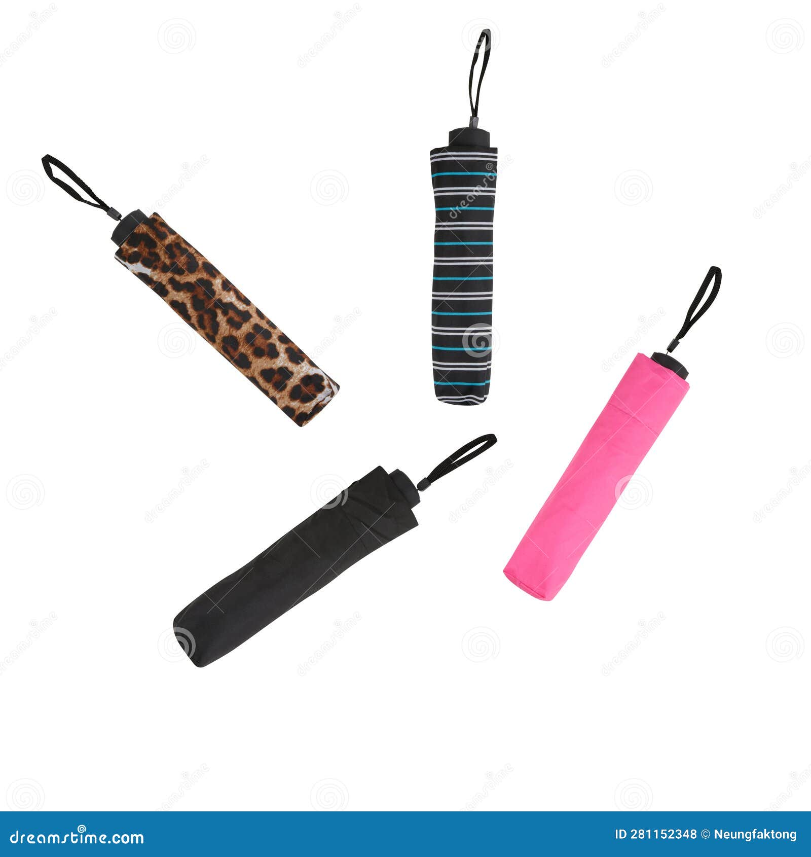 Umbrella Set Isolated White Background Stock Photo Image of palm