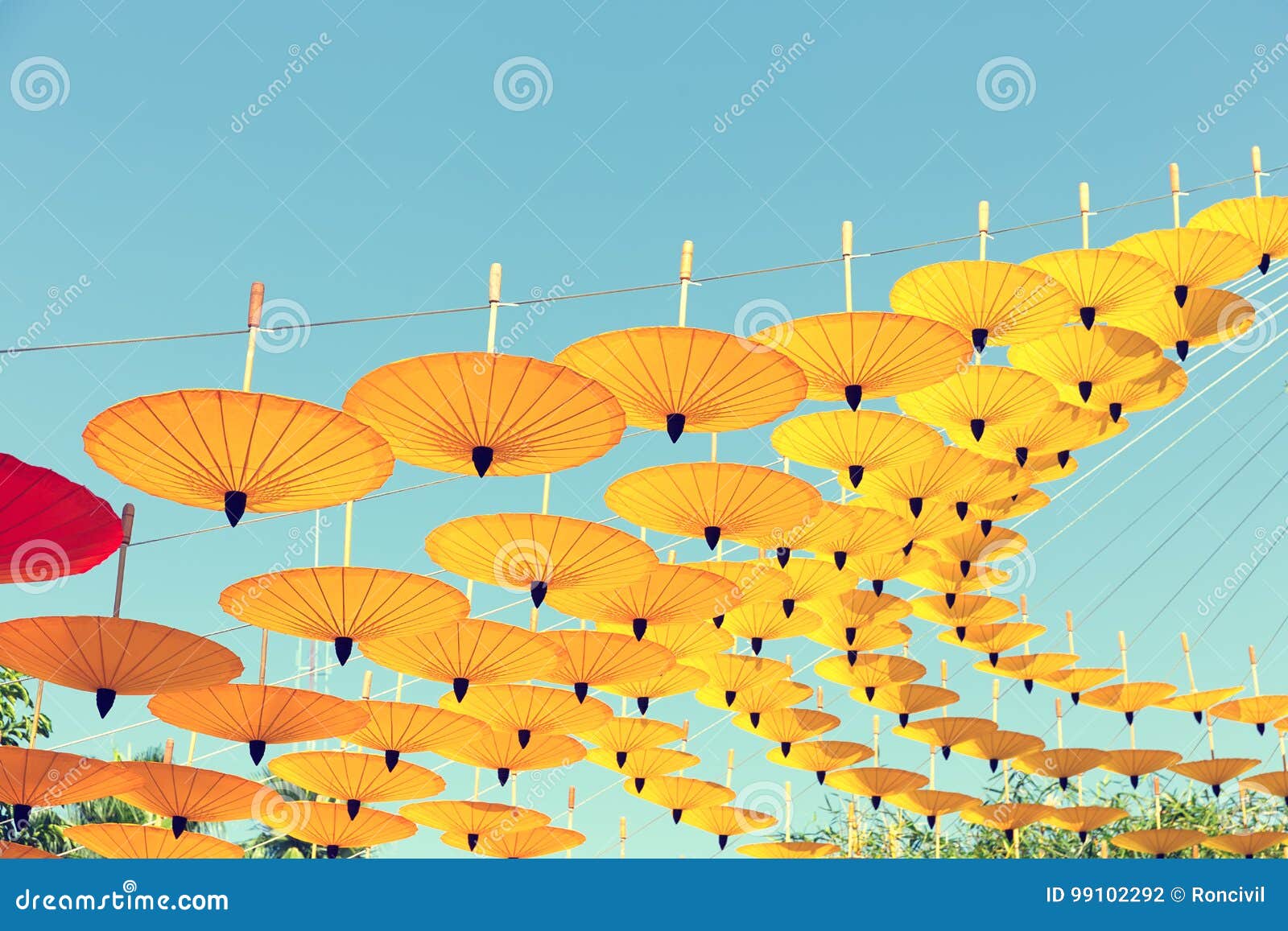 Umbrella Sky Background stock photo. Image of decorative 99102292