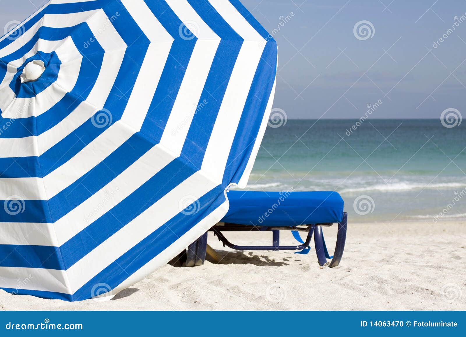 Umbrella and South Beach stock photo. Image of beach 14063470