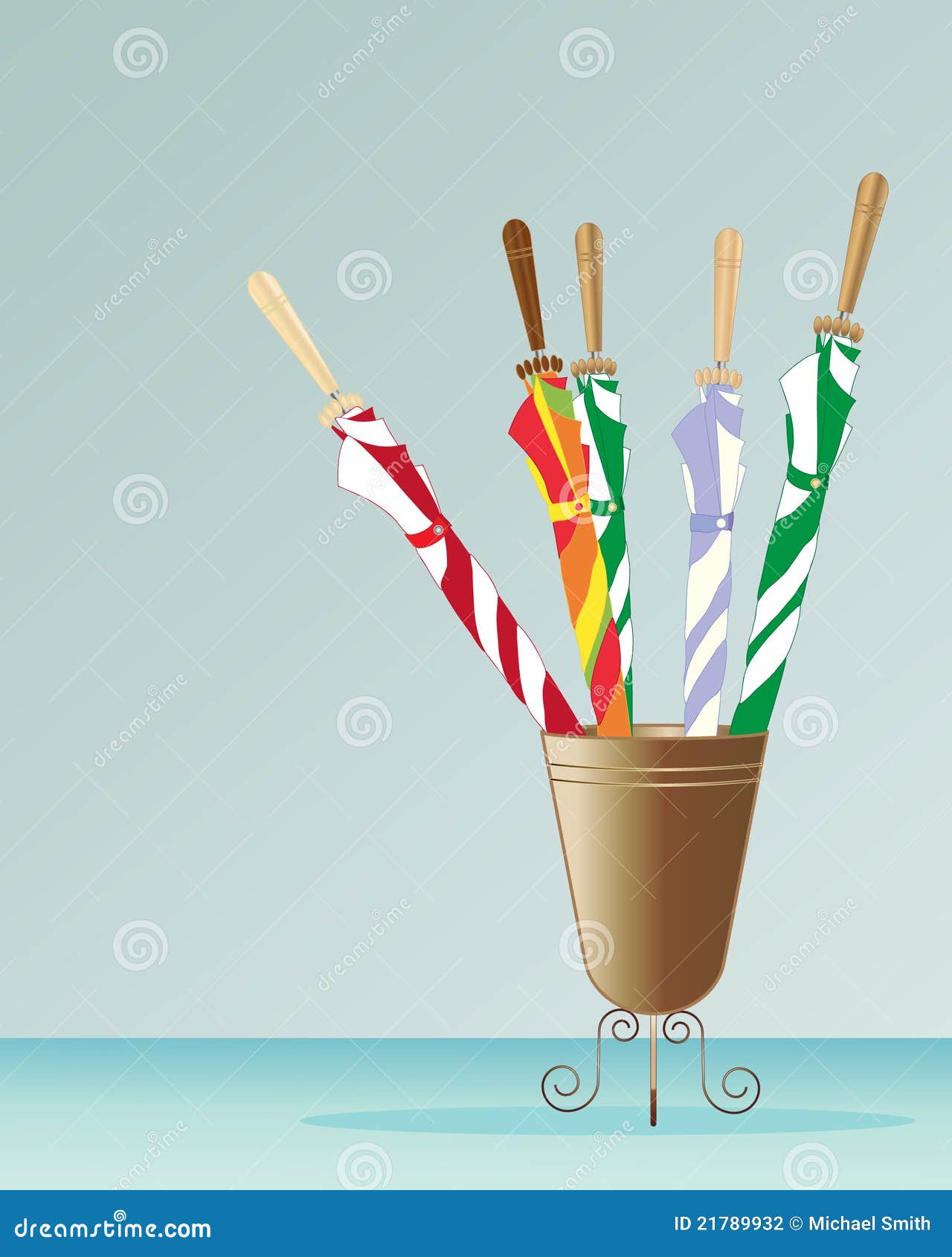 Umbrella stand stock vector. Illustration of colors, object 21789932
