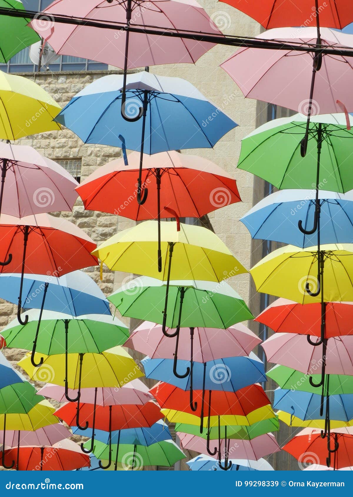 Umbrella Street, Jerusalem stock image. Image of open 99298339