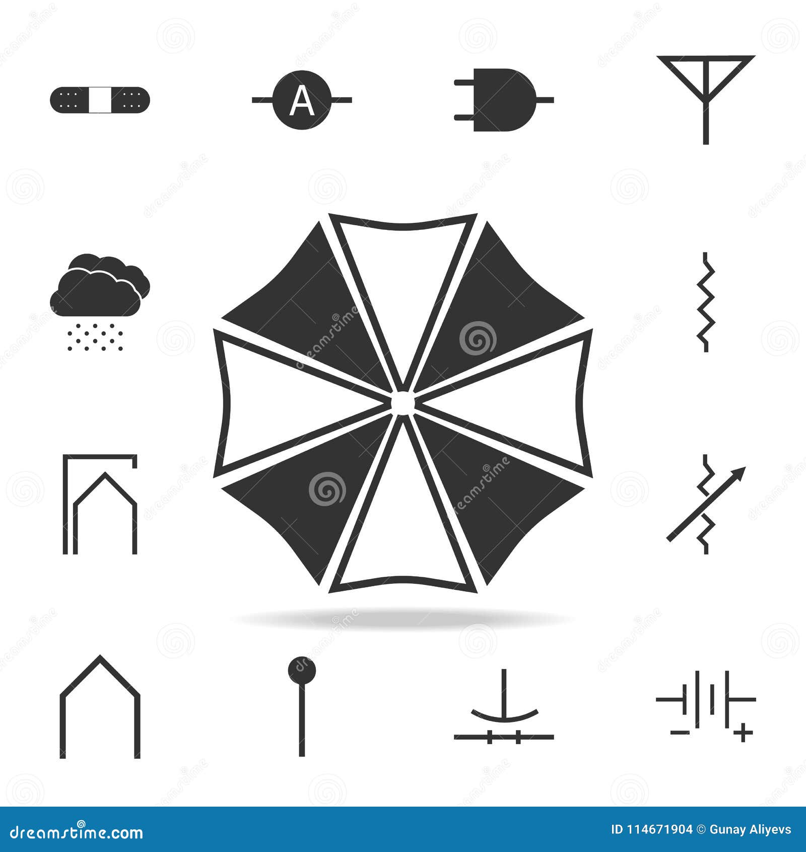 umbrella on top icon. detailed set of web icons. premium quality graphic . one of the collection icons for websites, web des