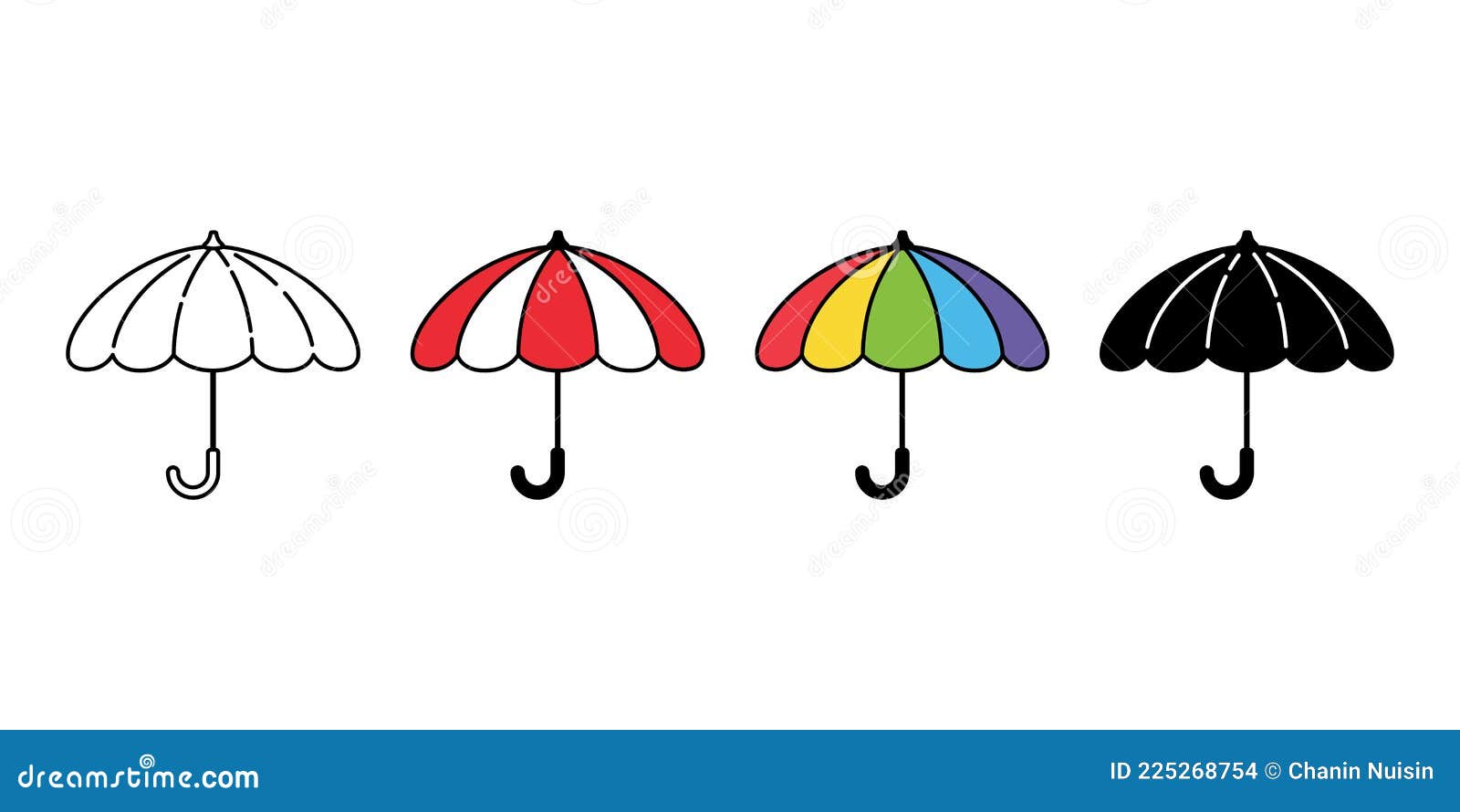 Umbrella Vector Icon Rainbow Logo LGBT Pride Rain Cartoon Character ...