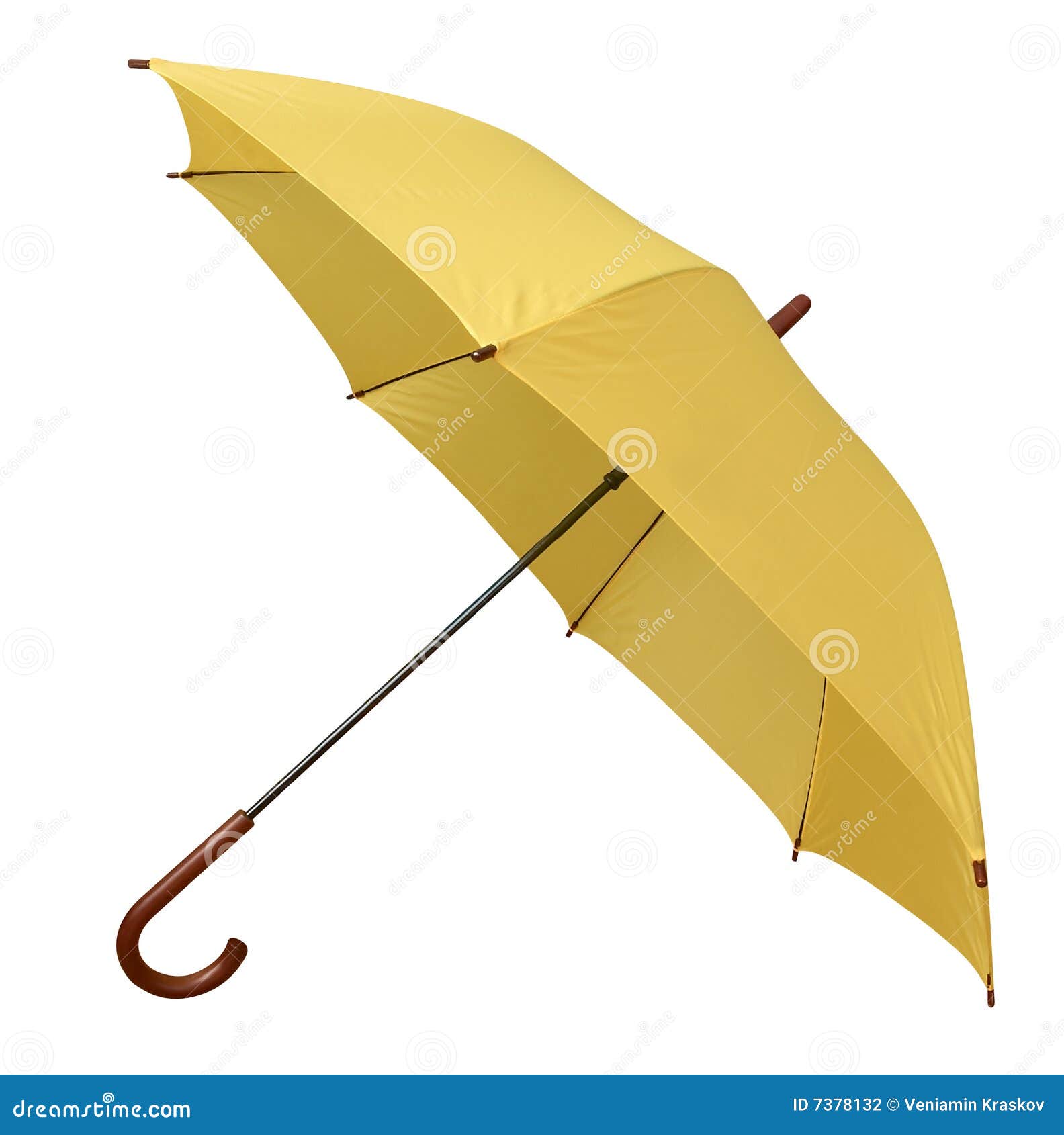 Umbrella yellow opened stock photo. Image of object, close 7378132