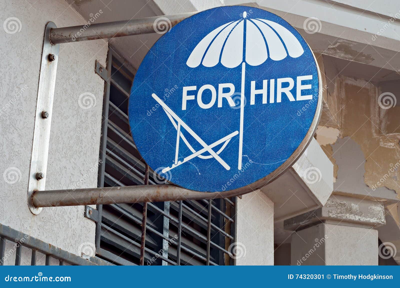 Umbrellas for hire stock image. Image of renting, blue 74320301
