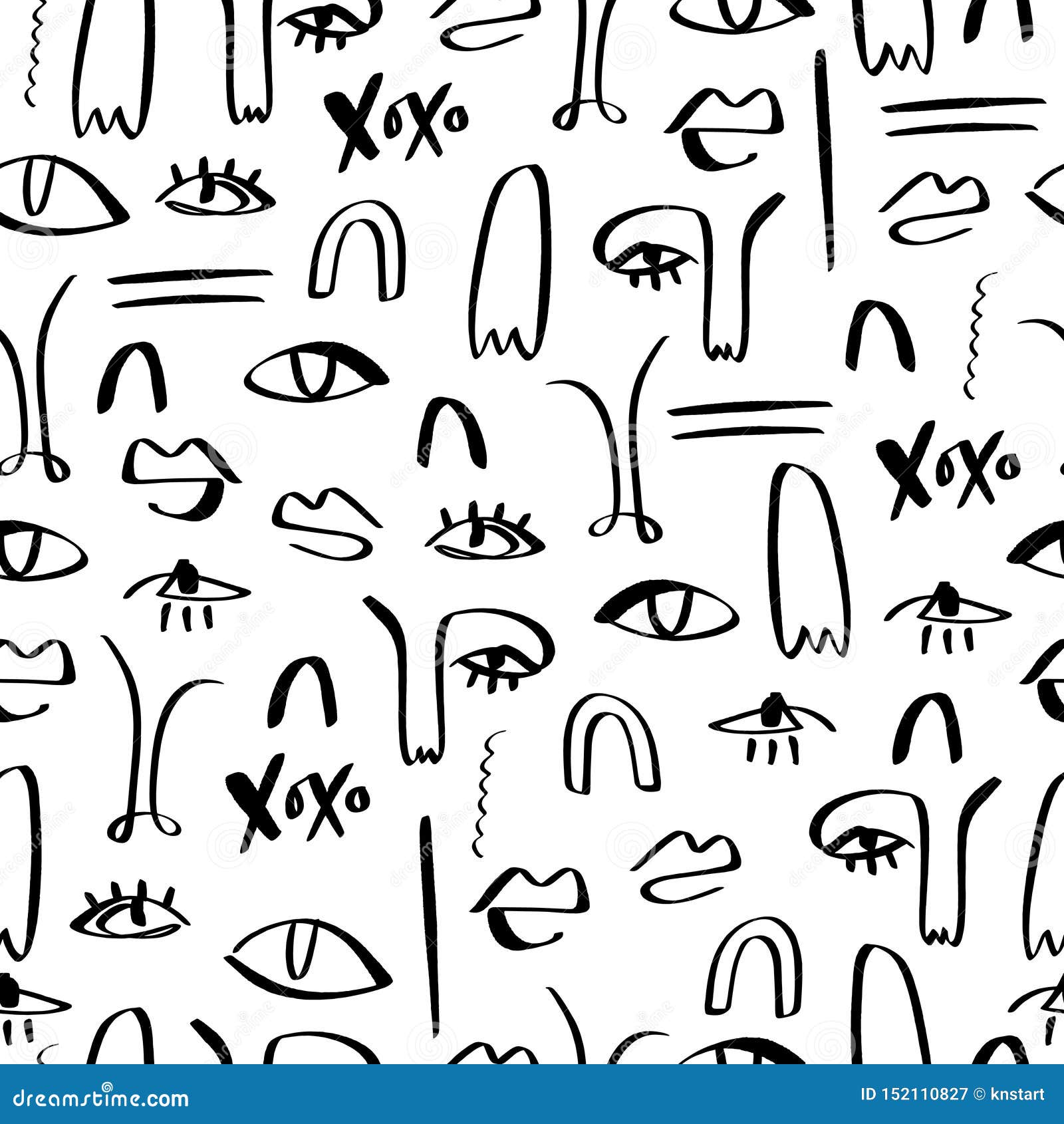Un Abrégé Sur Dessin Au Trait Fait Face Au Modèle Sans