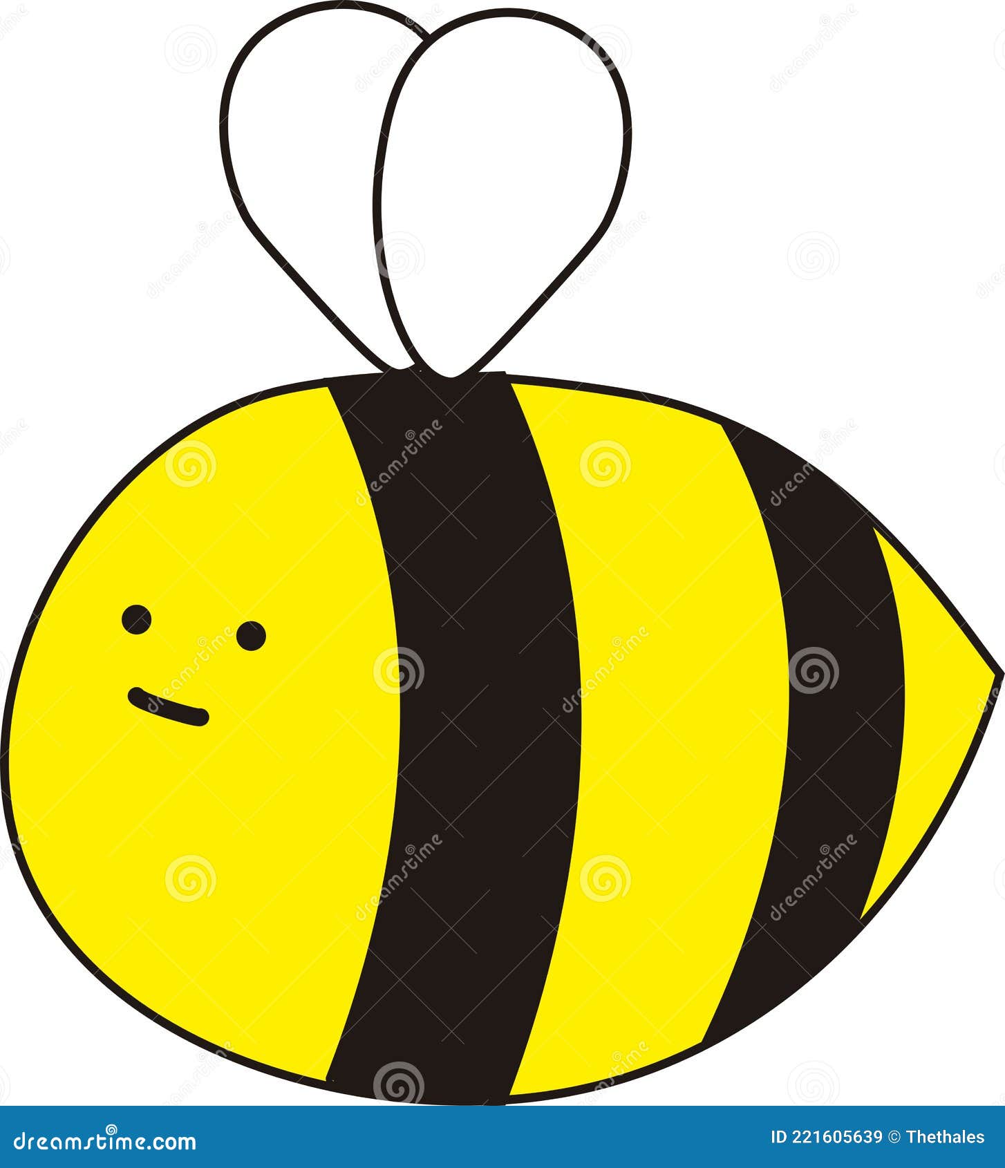 Un'ape Grassa Con Ali E Una Faccia Da Poker Illustrazione