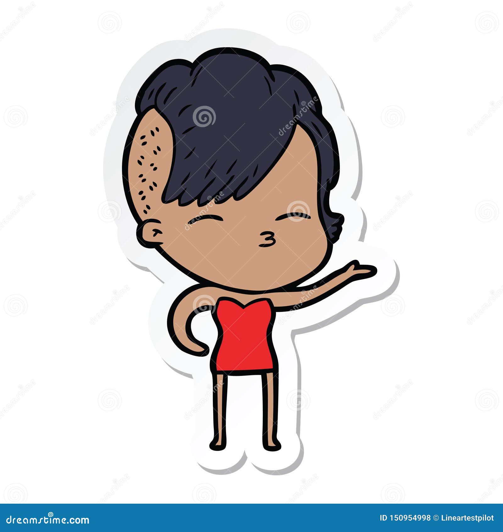Un Autocollant Creatif D Une Fille Qui Louche Des Dessins Animes Illustration De Vecteur Illustration Du Main Femelle Un Autocollant Creatif D Une Fille Qui Louche Des Dessins Animes Illustration De Vecteur Illustration Du Main Femelle