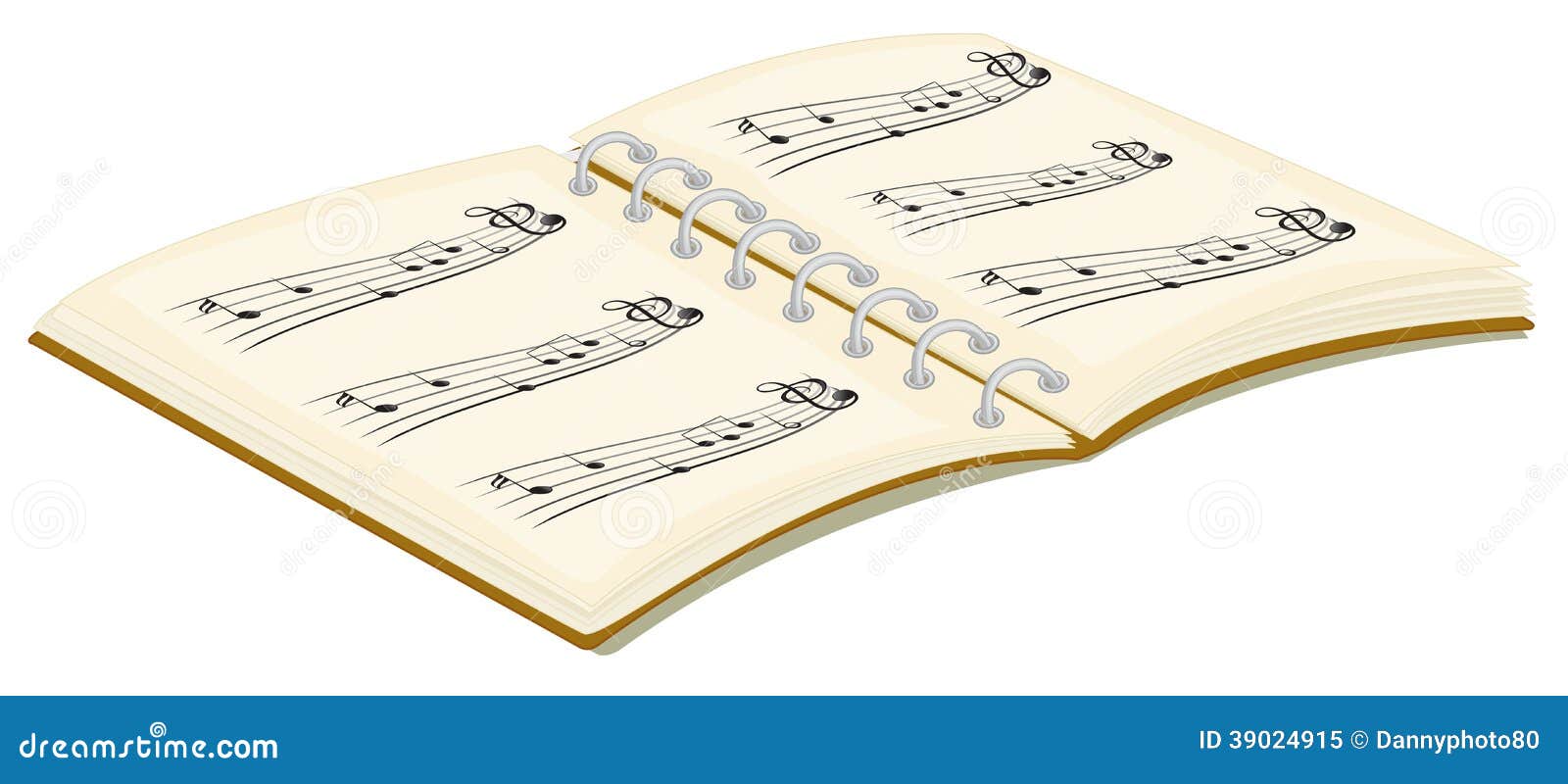 Illustration Cahier De Musique Un cahier de musique illustration de vecteur. Illustration du livre